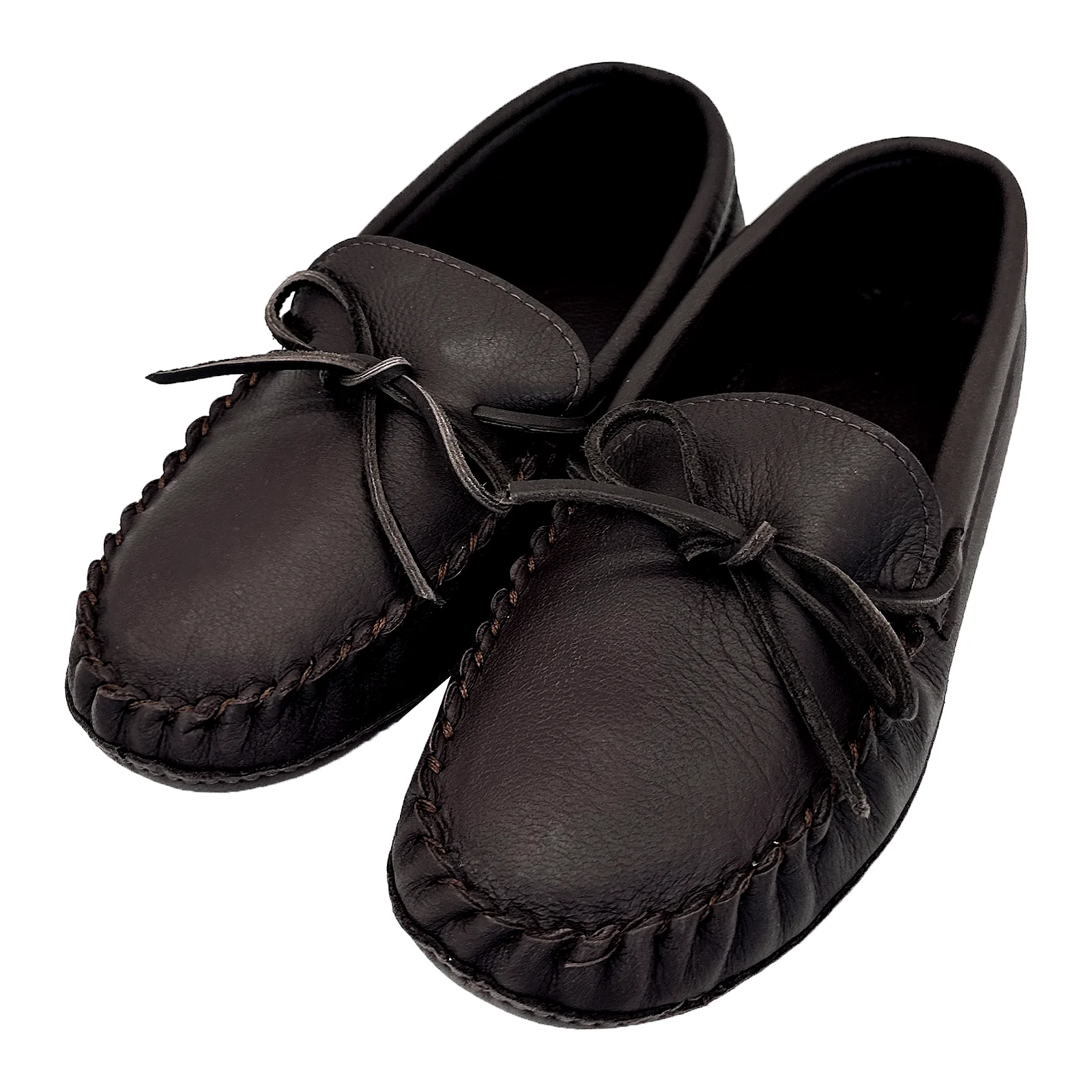 Men's Soft Sole Double Deerskin Leather Moccasins