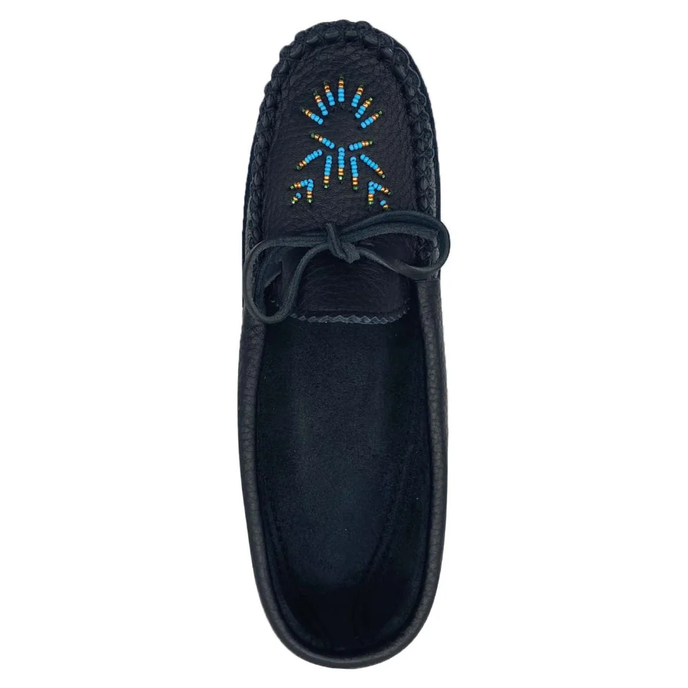 Women's Moose Hide Leather Beaded Moccasins