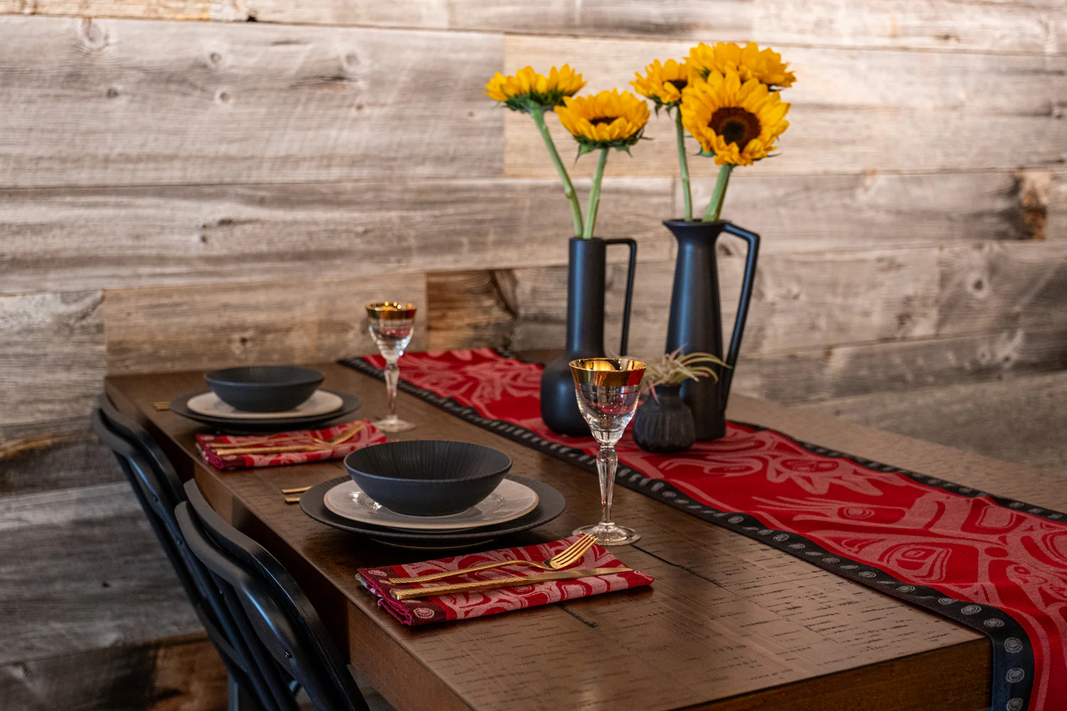 Indigenous Art Table Runner & 4 Napkins Sets