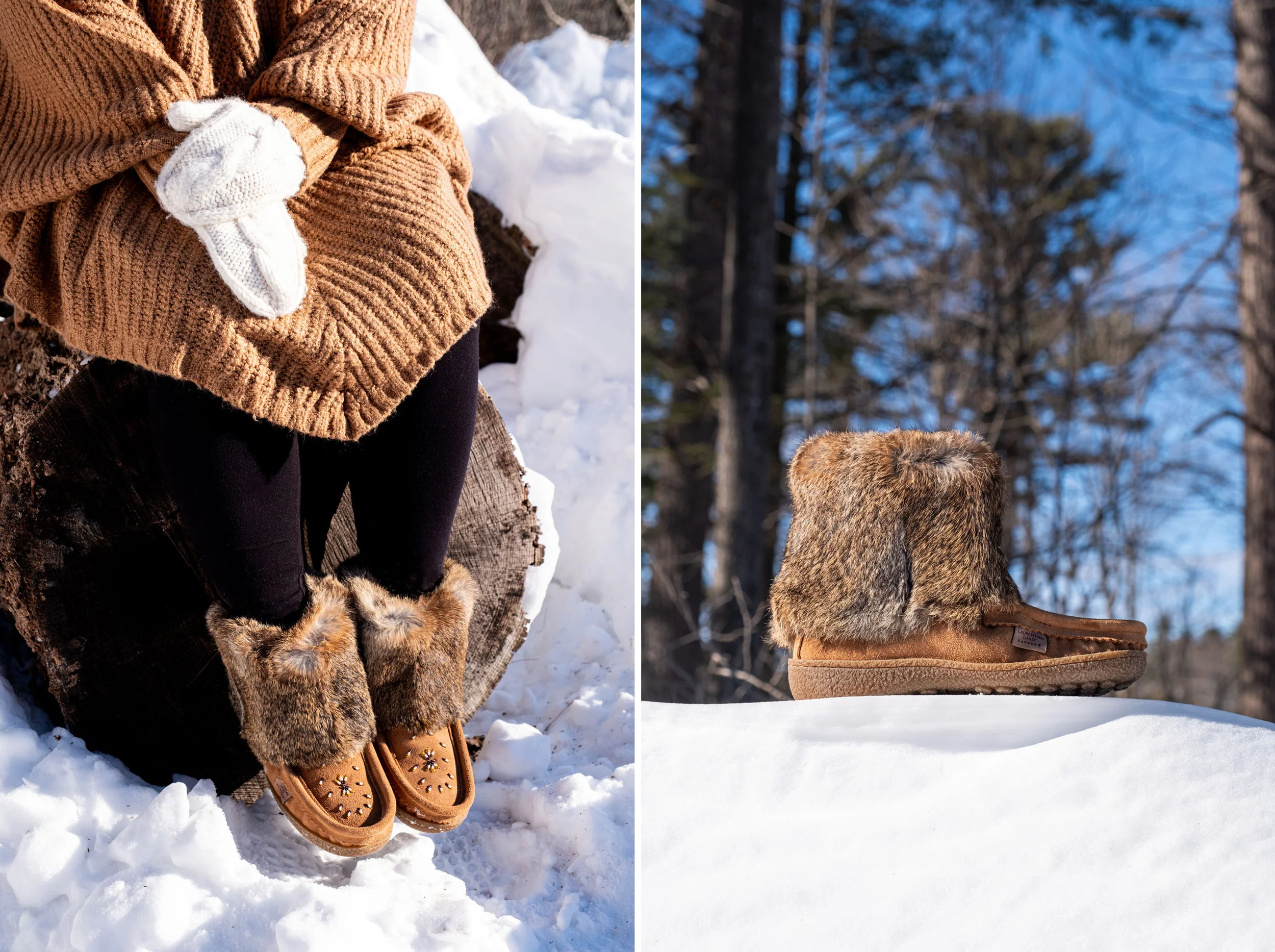 Women's 8 Rabbit Fur Mukluks