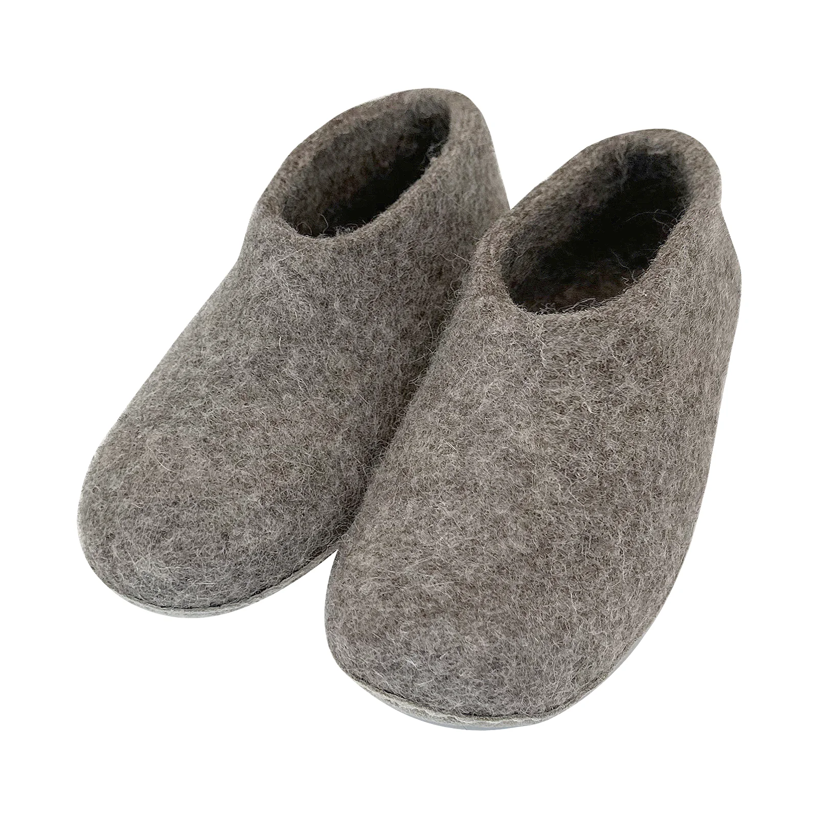 Unisex Natural Wool Felt Ankle or Regular Slippers