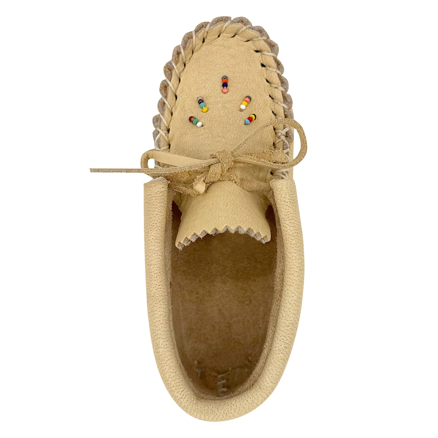 Children's Beaded Soft Soled Leather Moccasins