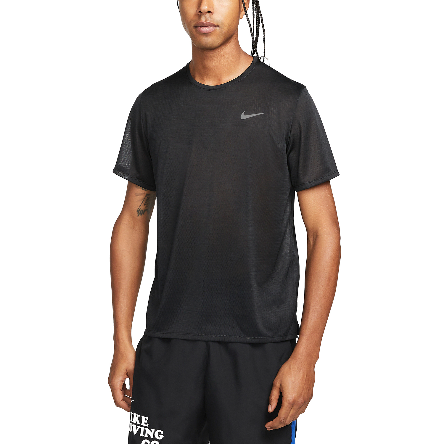 Nike Dri-FIT Miler Breathe Maglietta Black/Reflective Silver