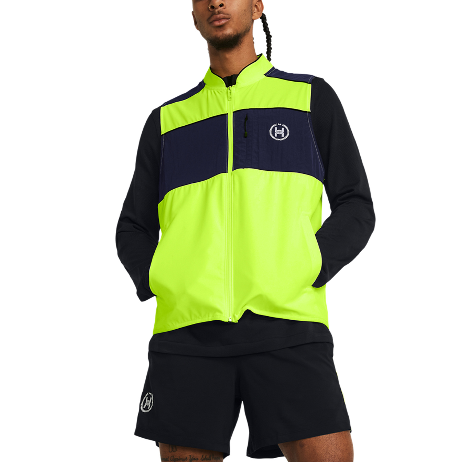 Under Armour Run Everywhere Gilet High Vis Yellow/Midnight Navy/White