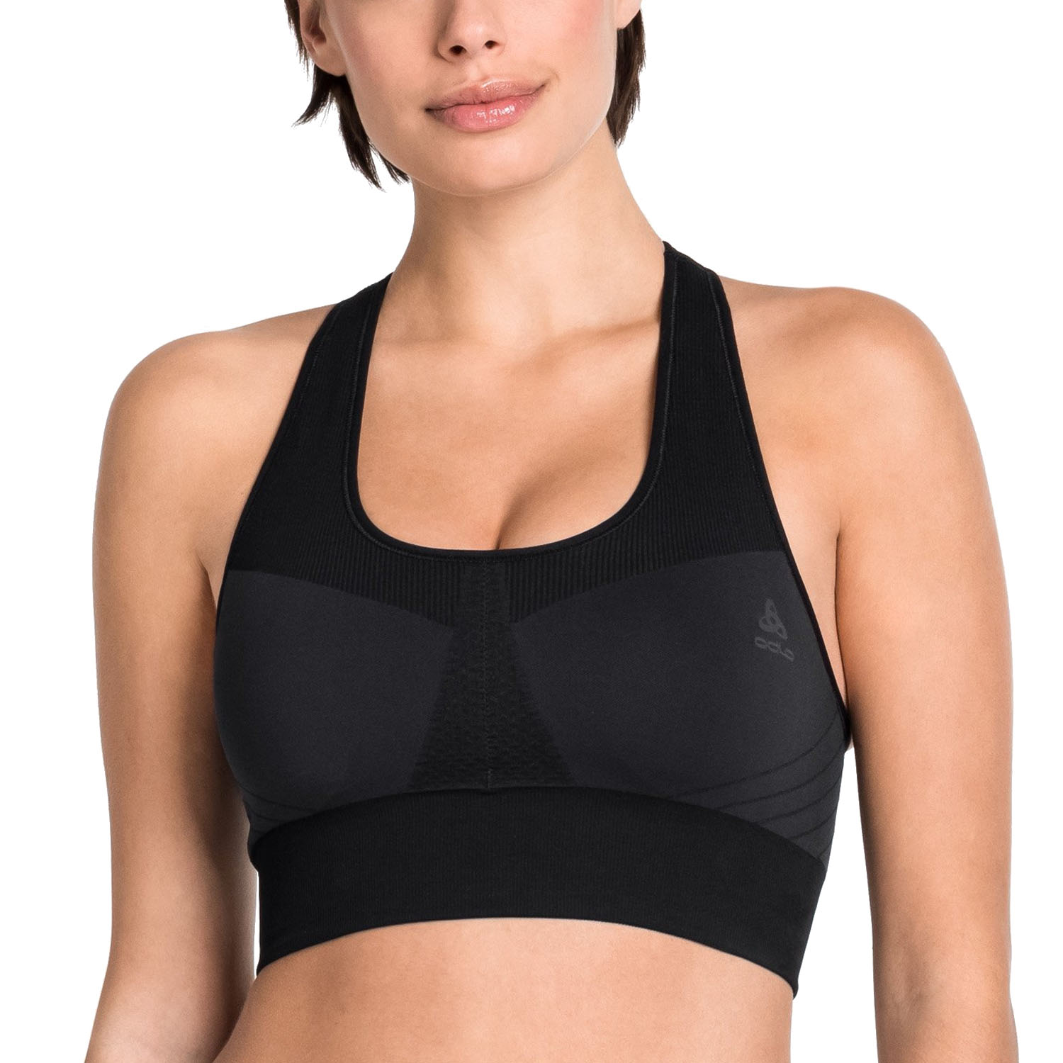 Odlo Logo Reggiseno Sportivo Black