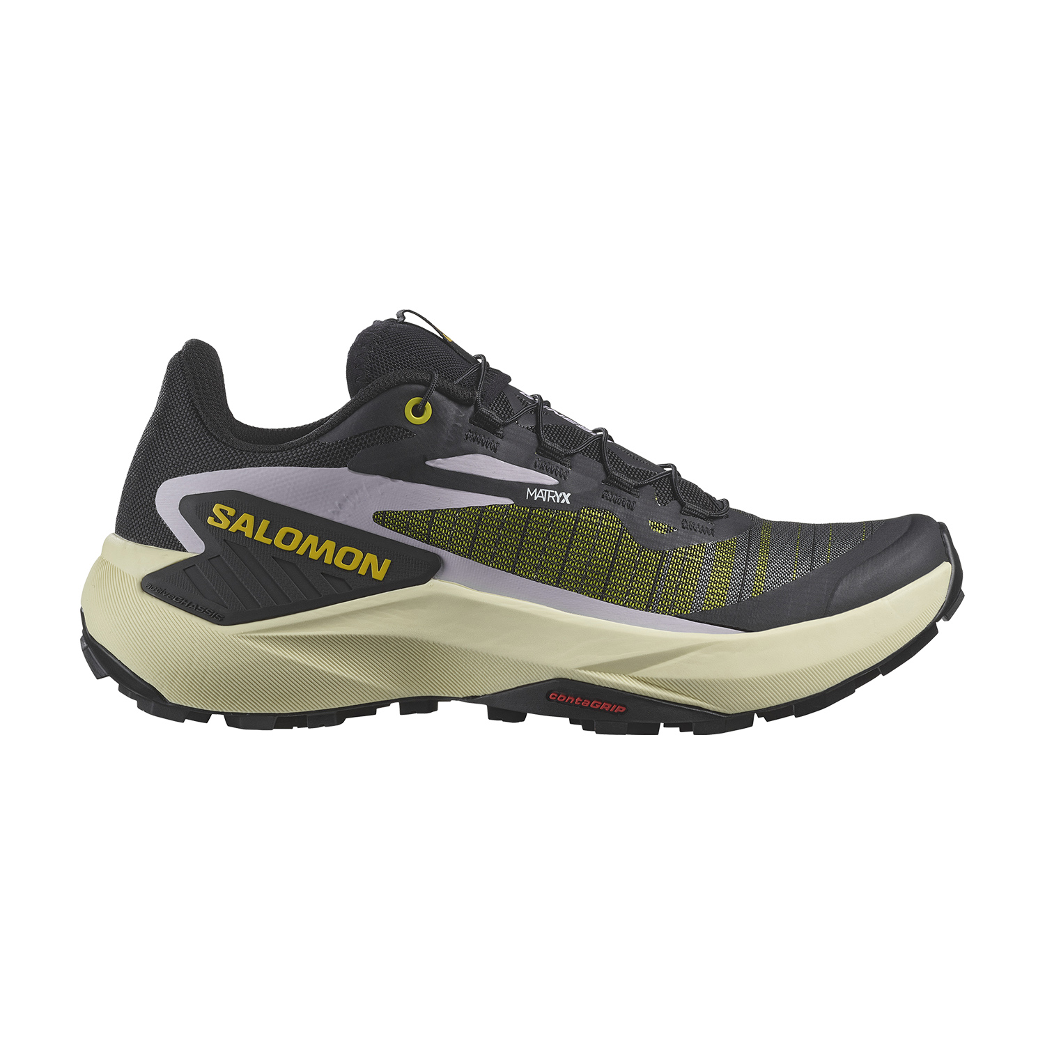 Salomon Genesis Black/Sulphur Spring/Orchid Petal