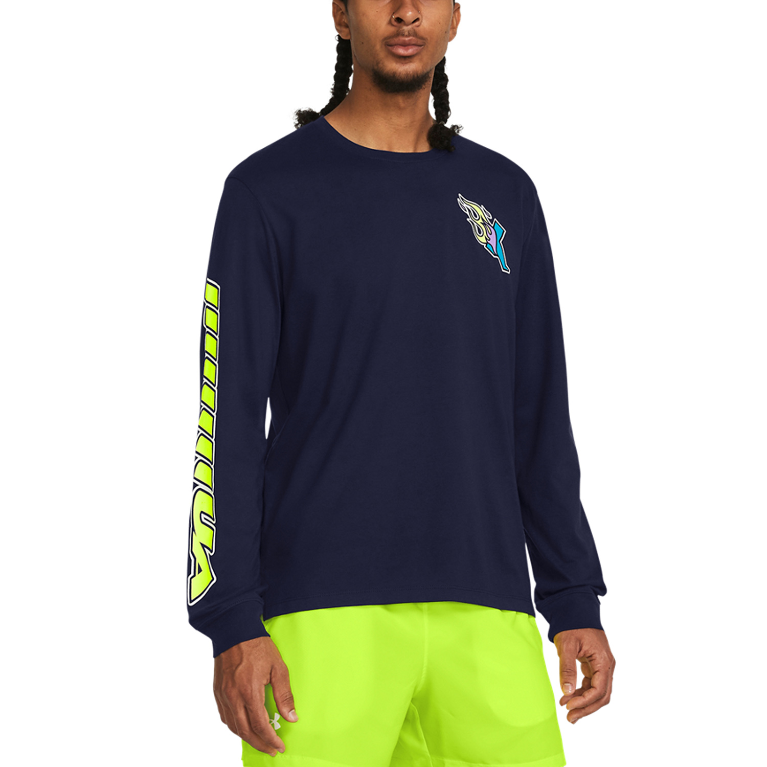 Under Armour Run Everywhere Maglia Midnight Navy/High Vis Yellow