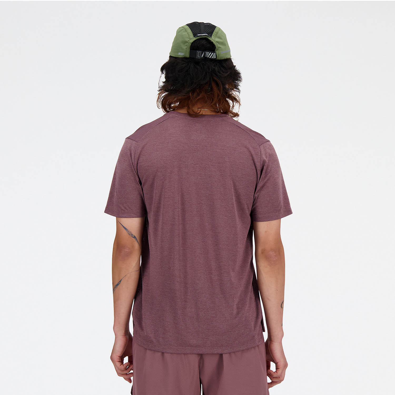 New Balance Athletics Run Maglietta Licorice Heather