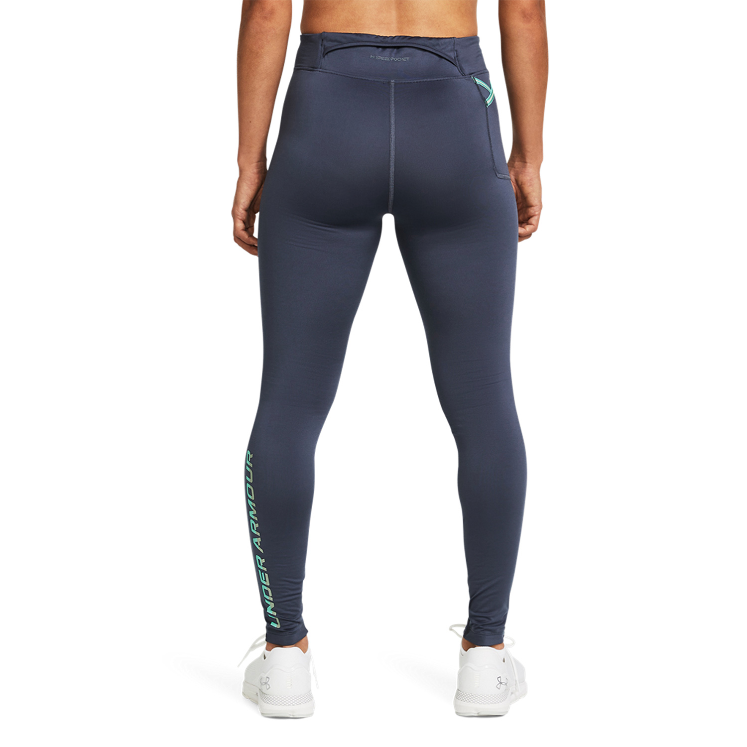 Under Armour Qualifier Cold Tights Downpour Gray/Neo Turquoise/Reflective