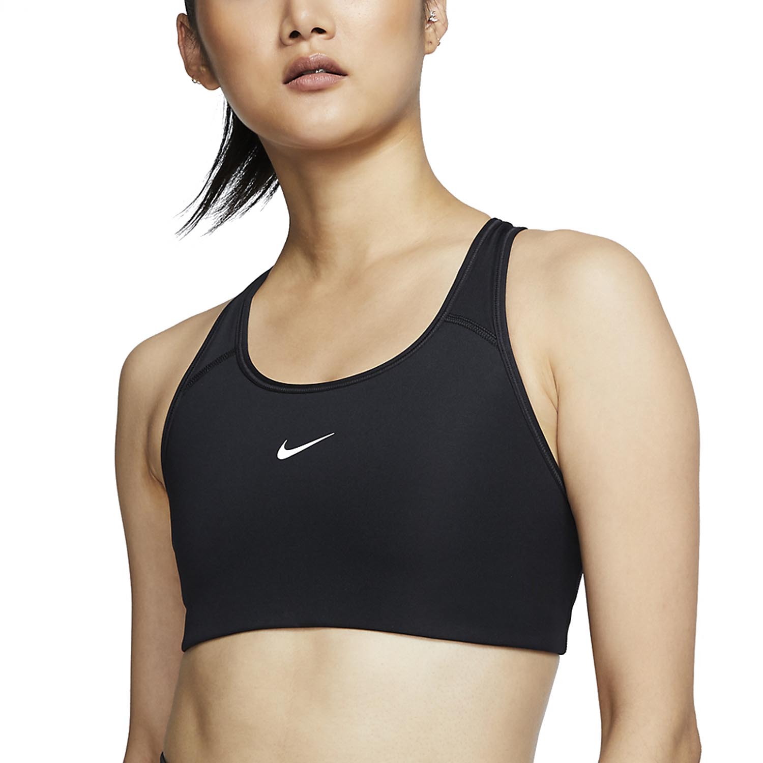 Nike Swoosh Reggiseno Sportivo Black/White