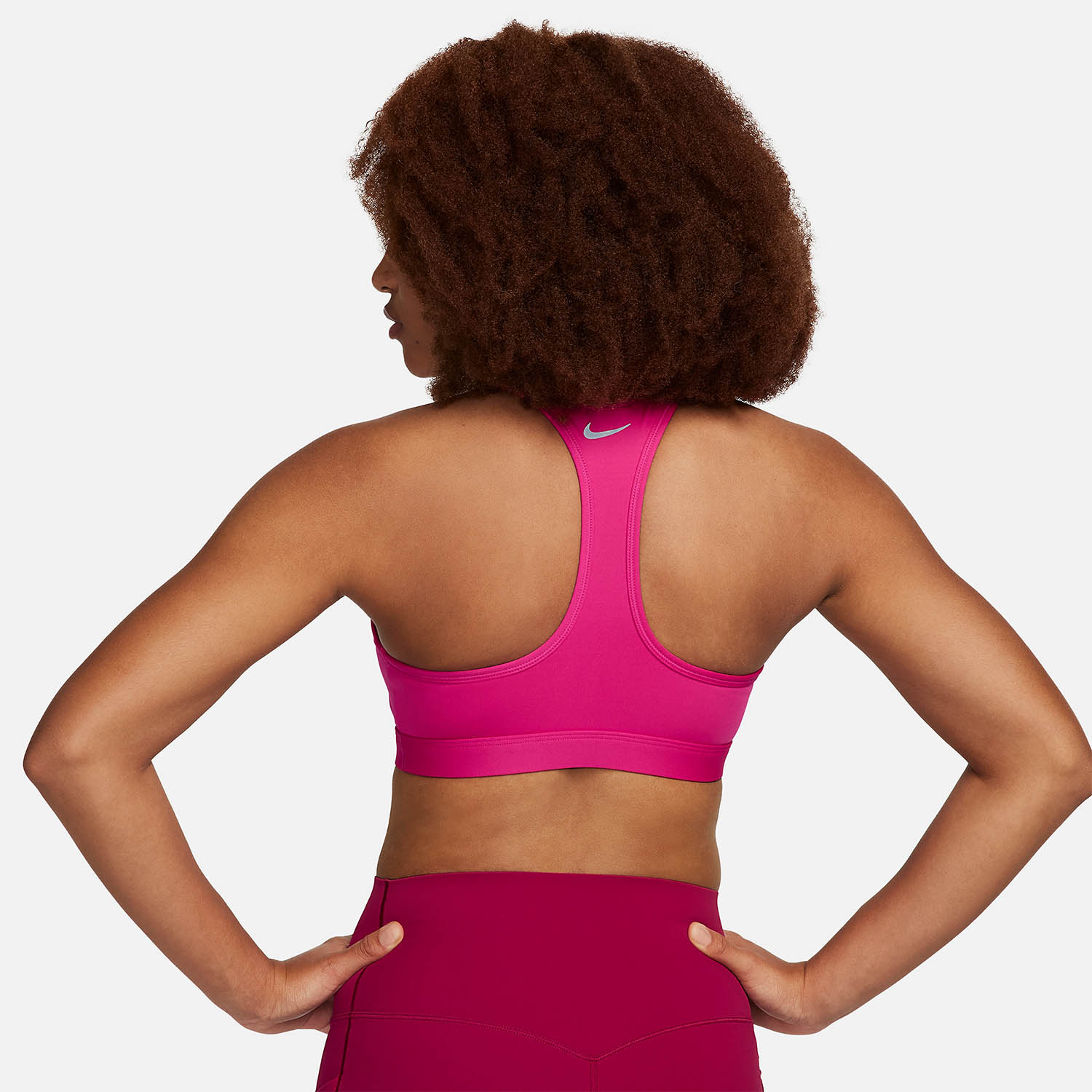 Nike Dri-FIT Swoosh Reggiseno Sportivo Fireberry/Red Stardust/Purple Ink