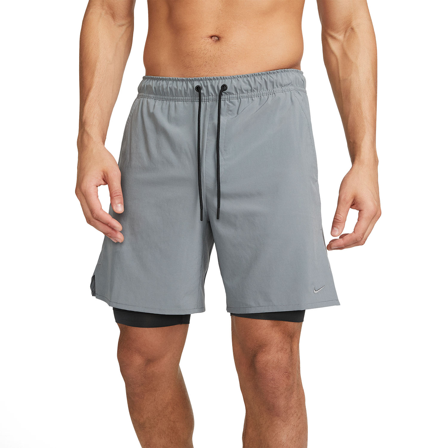 Nike Dri-FIT Unlined Fitness 2 in 1 7in Pantaloncini Smoke Grey/Dark Smoke Grey