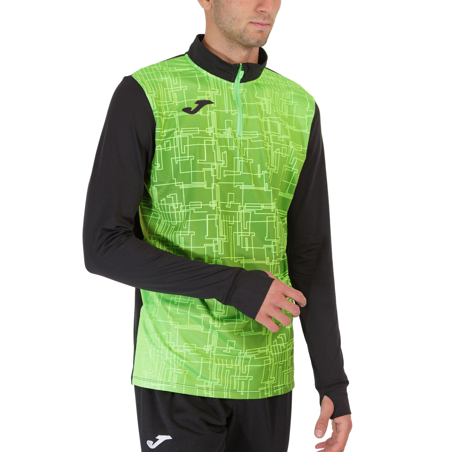 Joma Elite VIII Maglia Black/Green Fluor