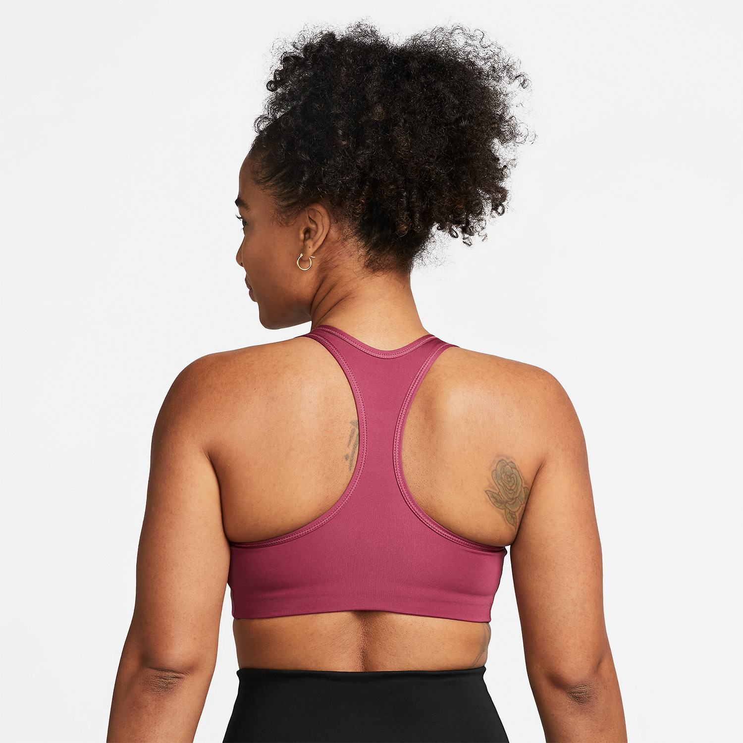 Nike Swoosh Reggiseno Sportivo Rosewood/White