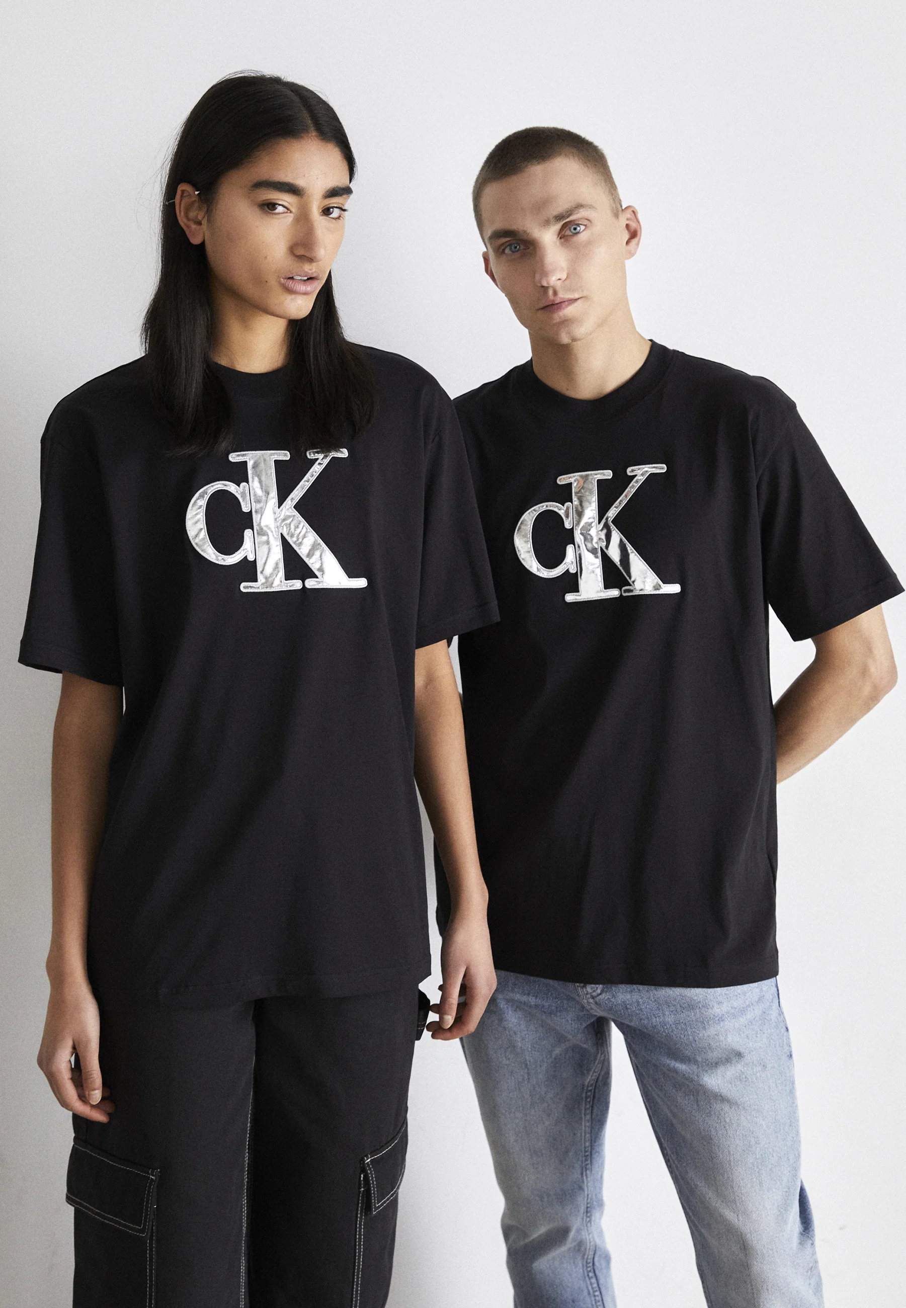 Calvin Klein Jeans SHINY TEE UNISEX - T-shirt con stampa