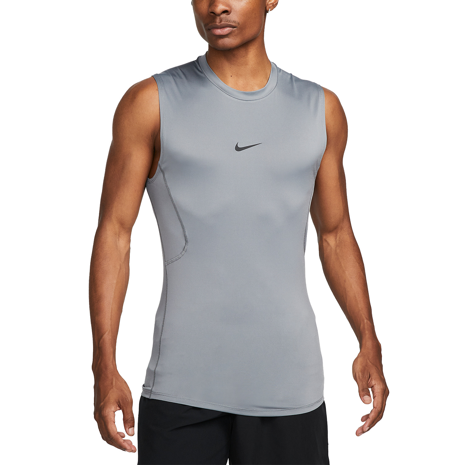 Nike Pro Dri-FIT Logo Canotta Smoke Gray/Black