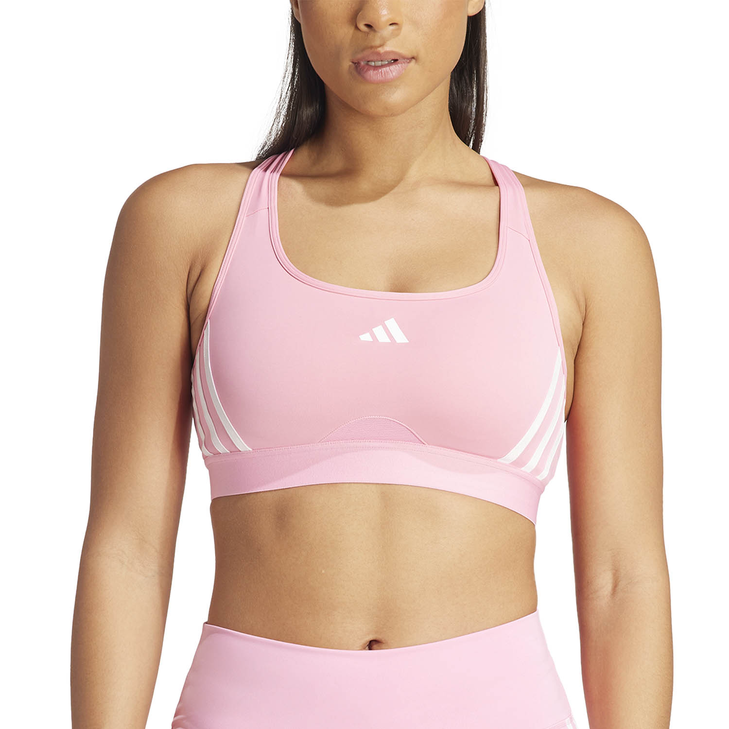 adidas Power 3S Reggiseno Sportivo Bliss Pink/White