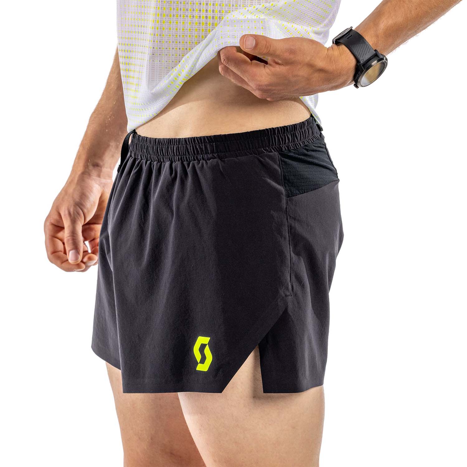 Scott RC Run 2.5in Pantaloncini Black/Yellow