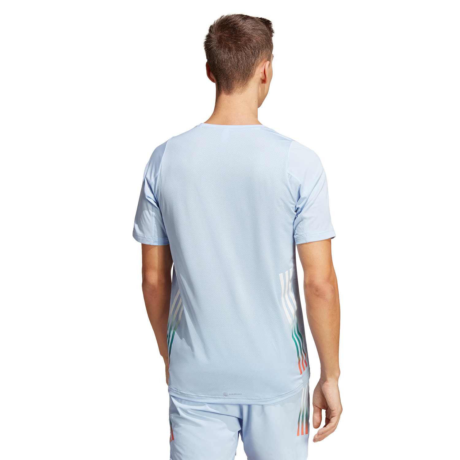adidas Run Icons 3 Stripes Maglietta Blue Dawn