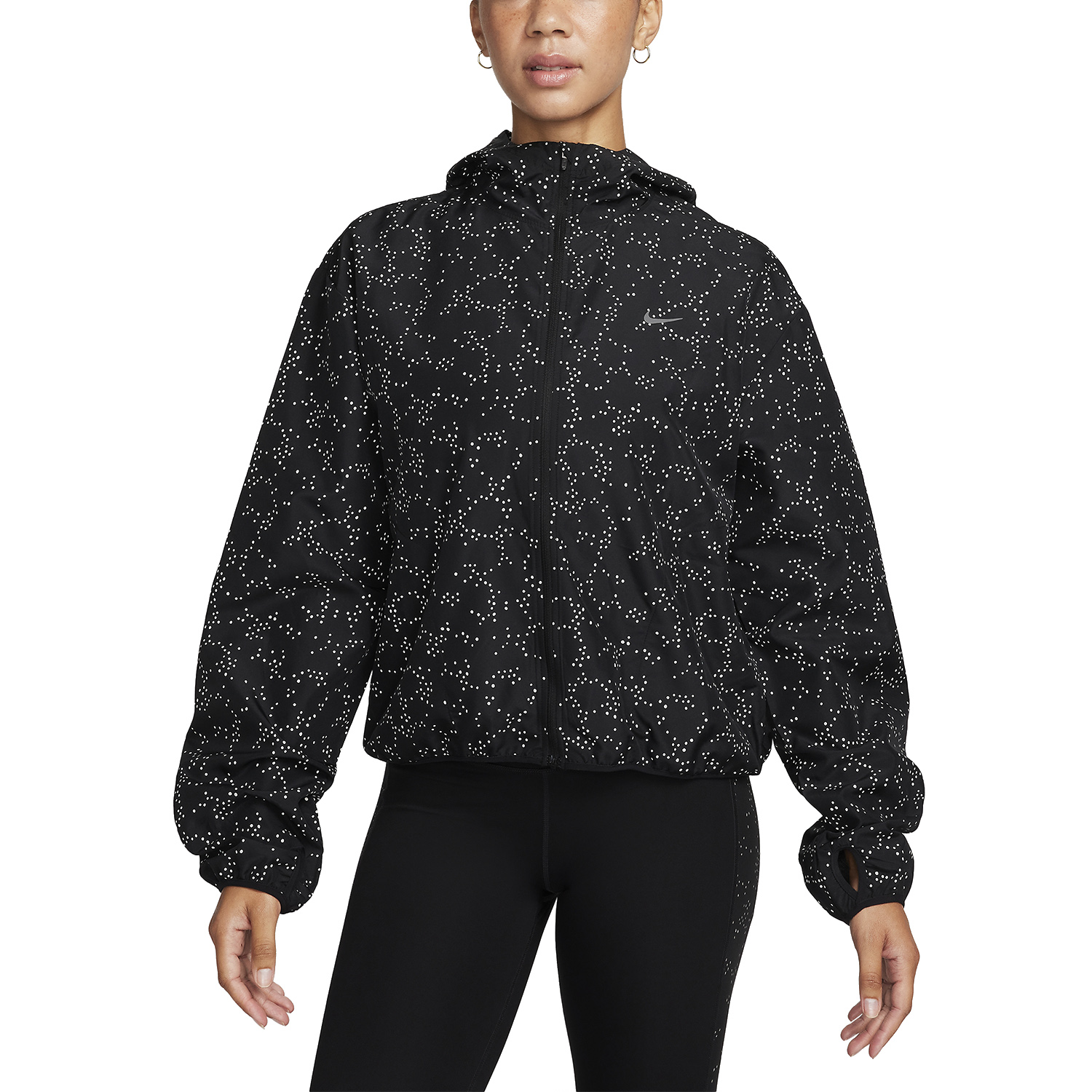 Nike Dri-FIT Logo Giacca Black/Reflective Silver