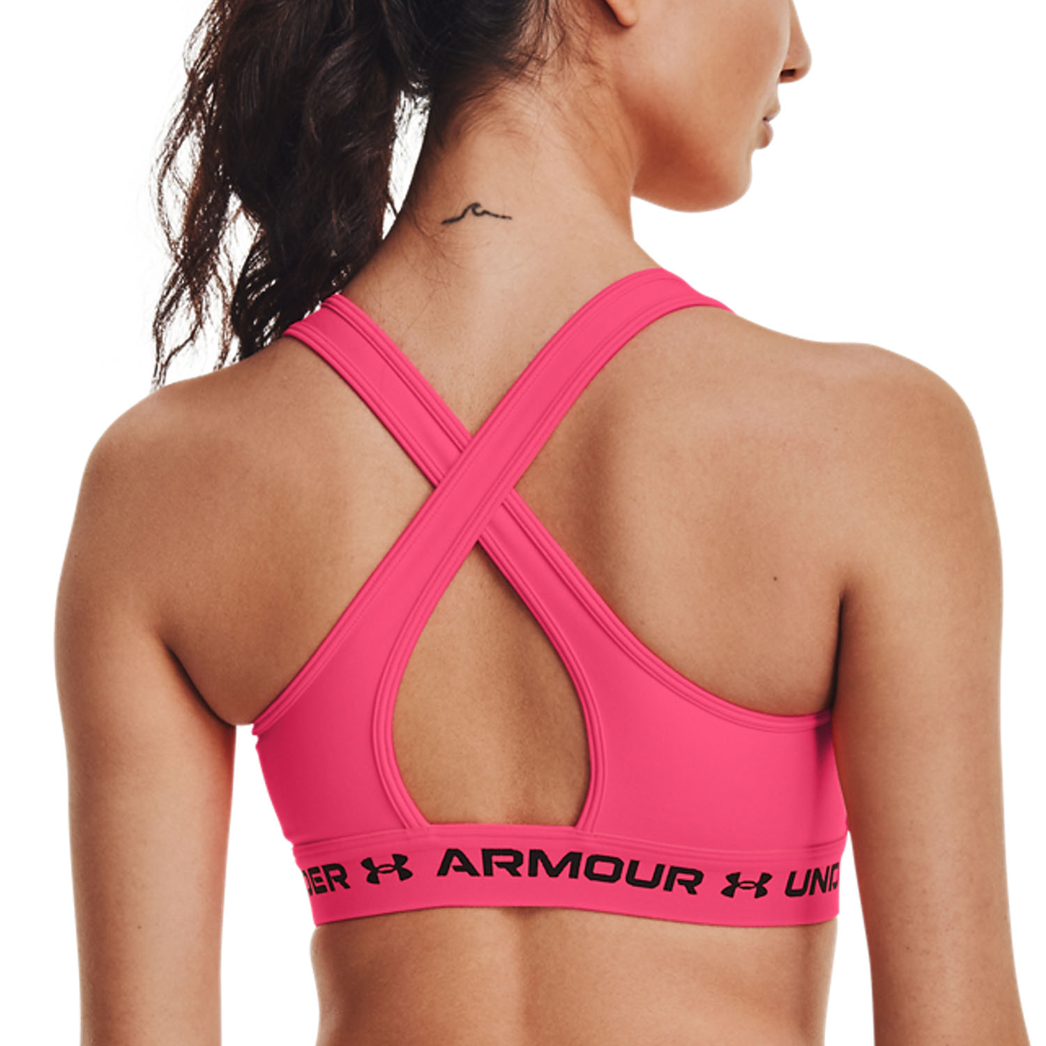 Under Armour Crossback Mid Reggiseno Sportivo Cerise/Black