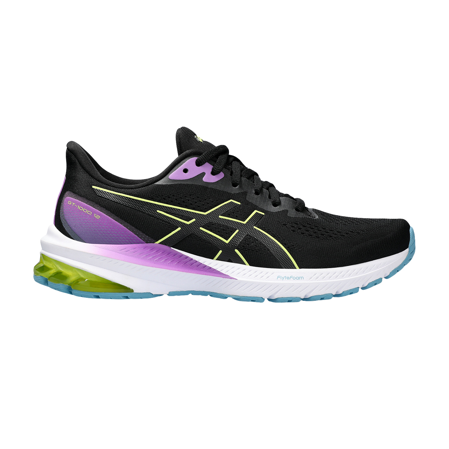 Asics GT 1000 12 Black/Glow Yellow