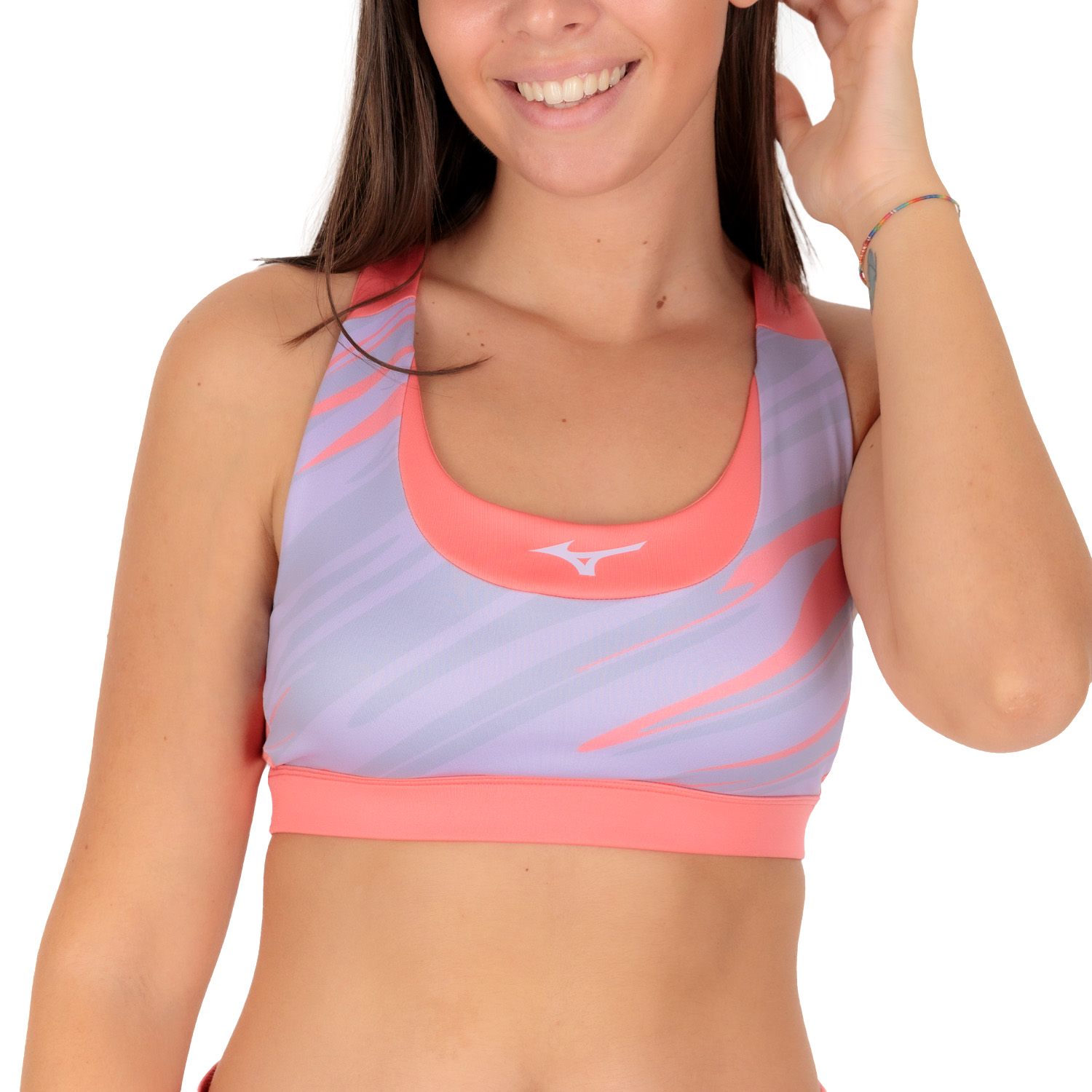 Mizuno Alpha Graphic Reggiseno Sportivo Pastel Lilac