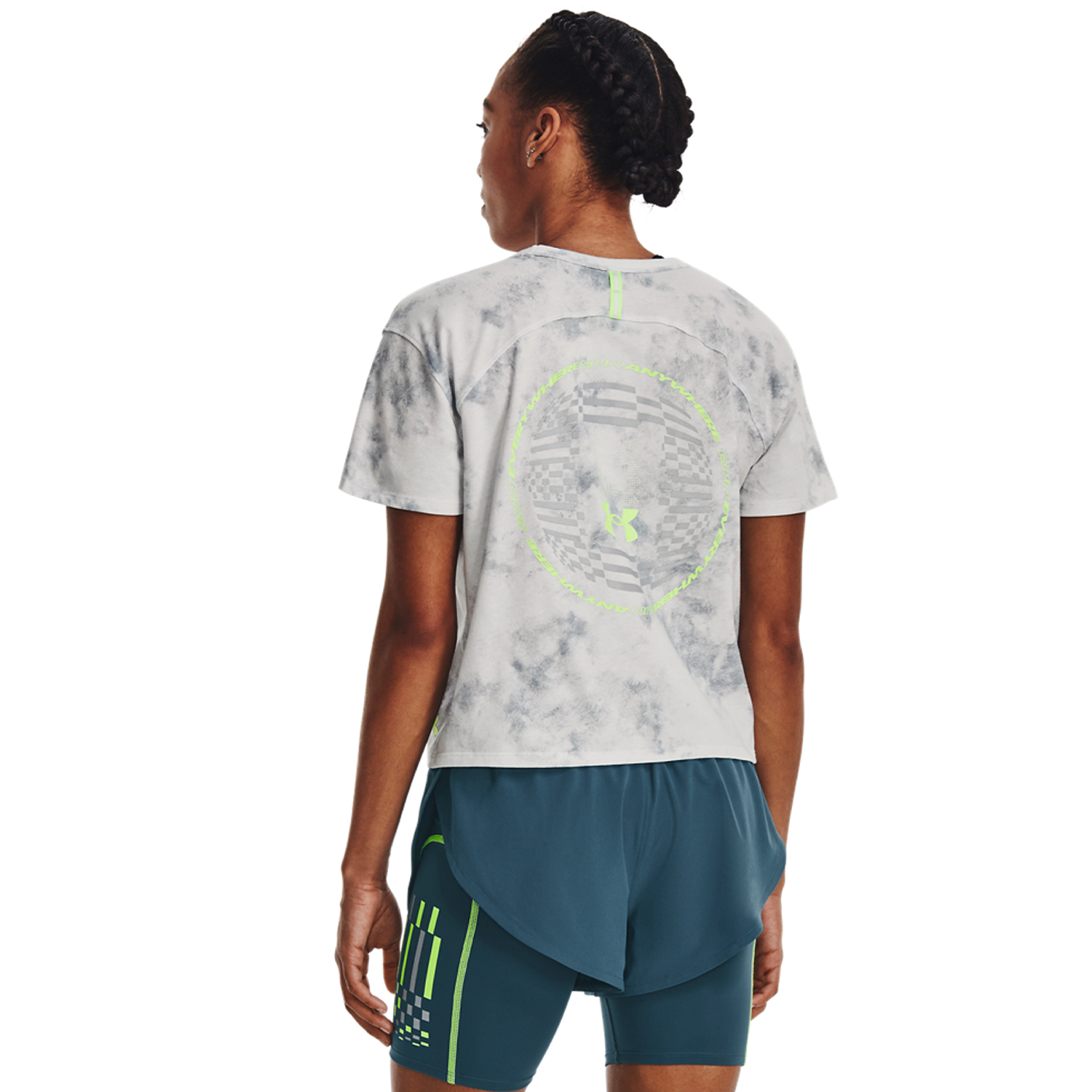 Under Armour Anywhere Graphic Maglietta Gray Mist/Harbor Blue