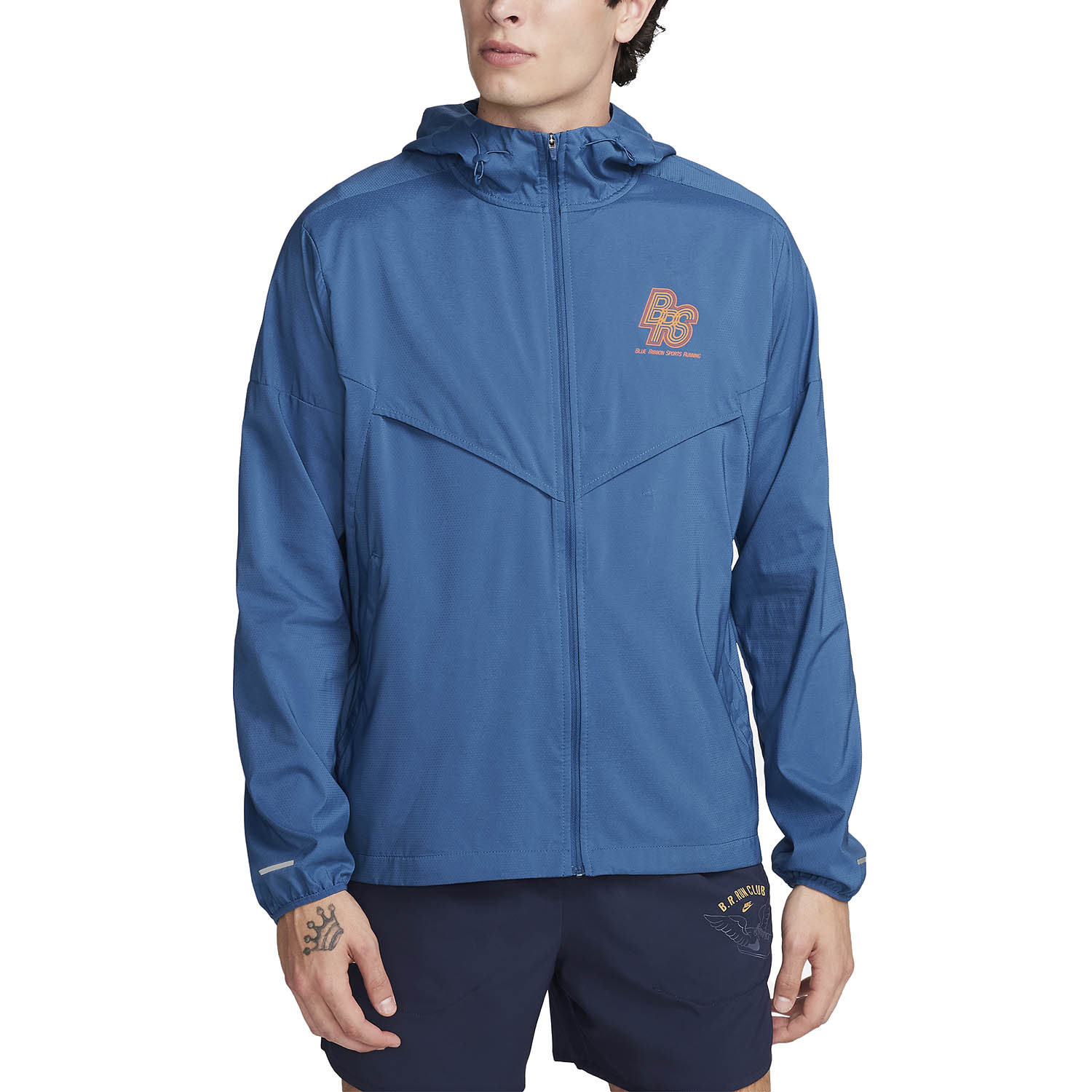 Nike Windrunner Energy Repel BRS Giacca Court Blue/Safety Orange