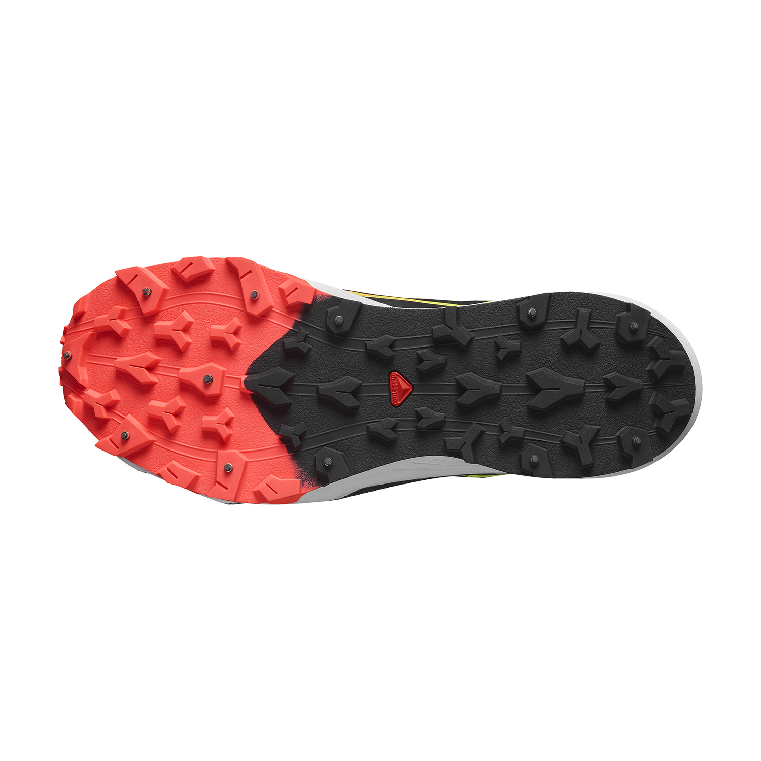 Salomon Winter Cross Spike Black/Fiery Coral/Safety Yellow