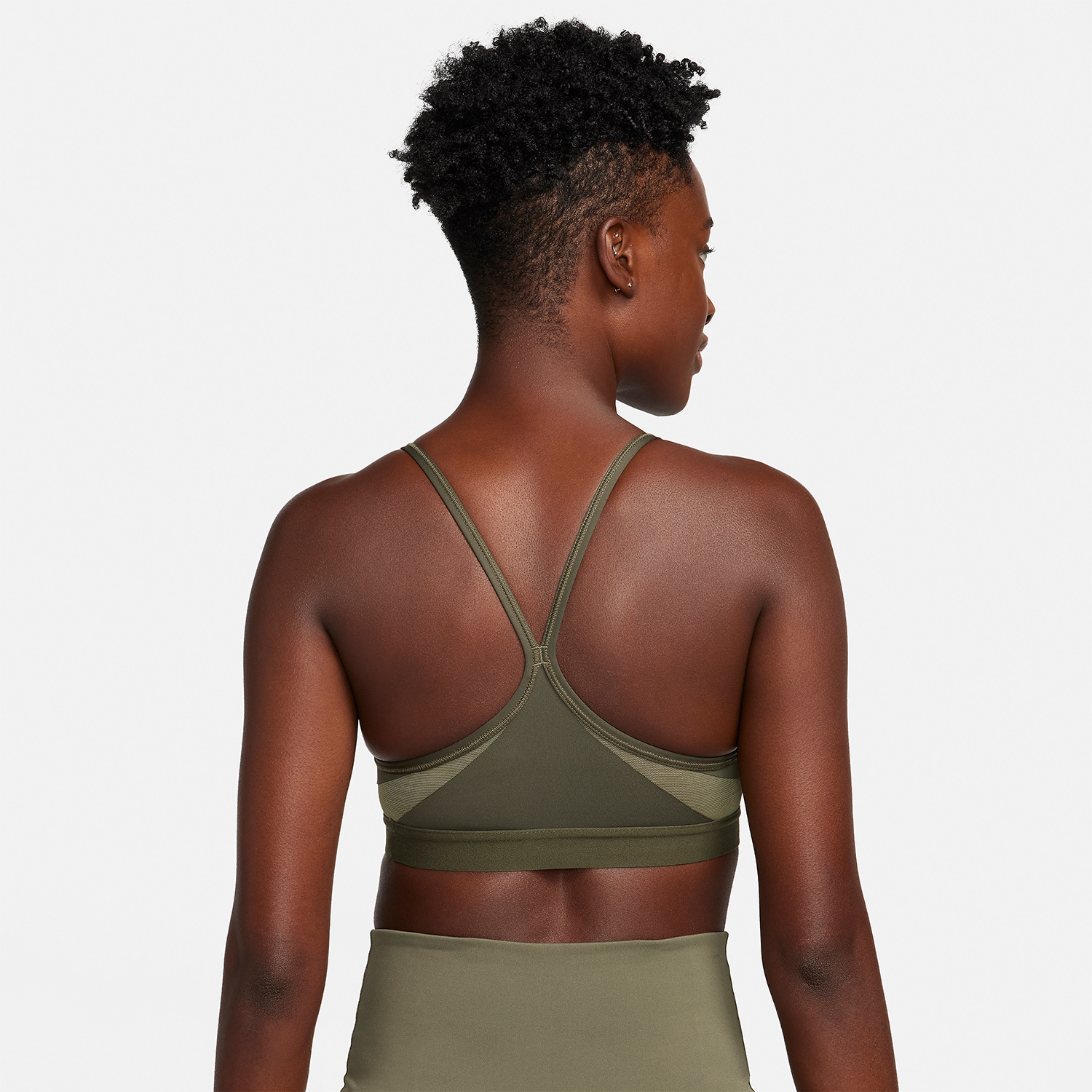 Nike Indy Reggiseno Sportivo Cargo Khaki/Medium Olive/White