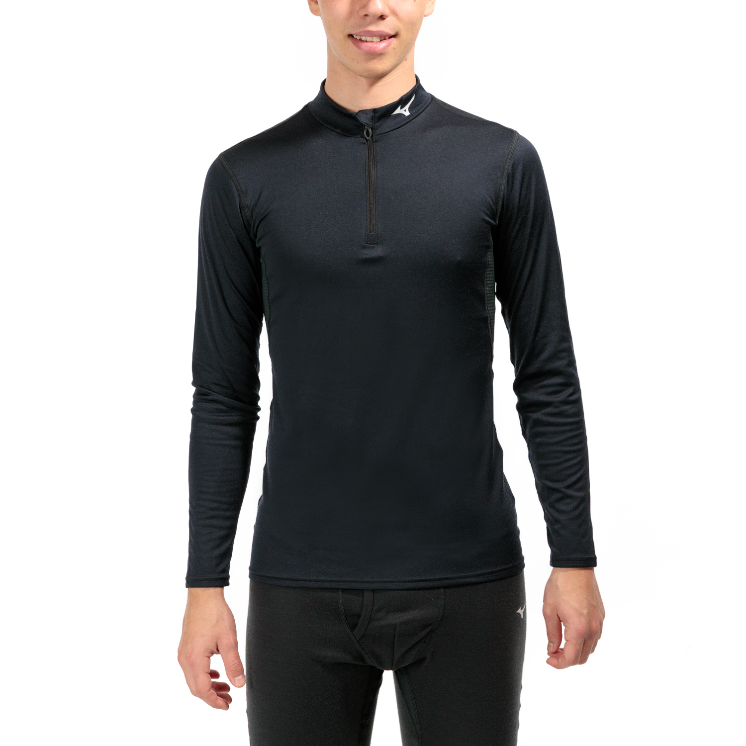 Mizuno Mid Weight Breath Thermo Logo Maglia Black