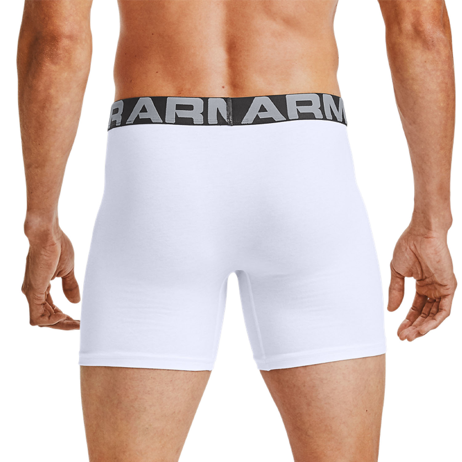 Under Armour Charged Cotton 6in x 3 Boxer White