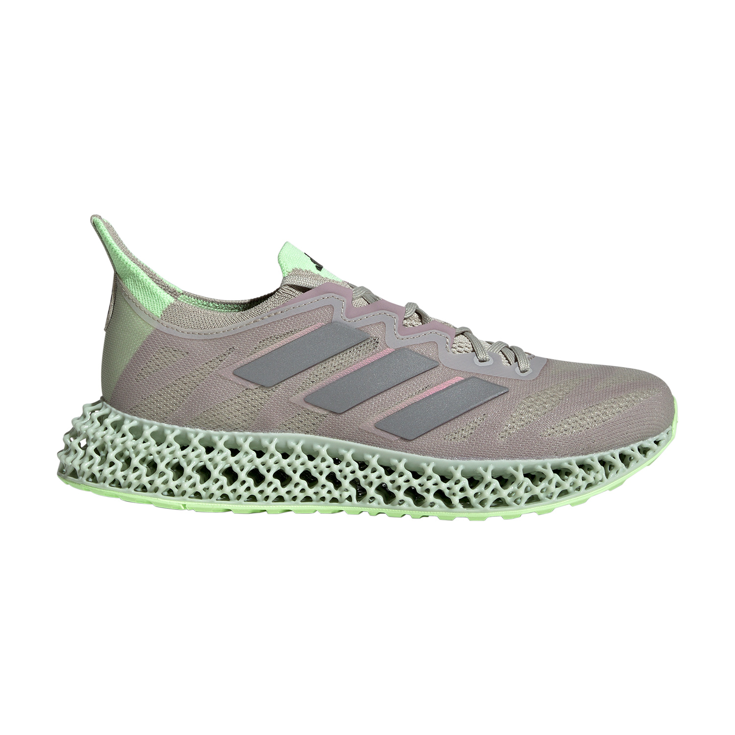adidas 4DFWD 3 Putty Grey/Metallic Silver/Green Spark