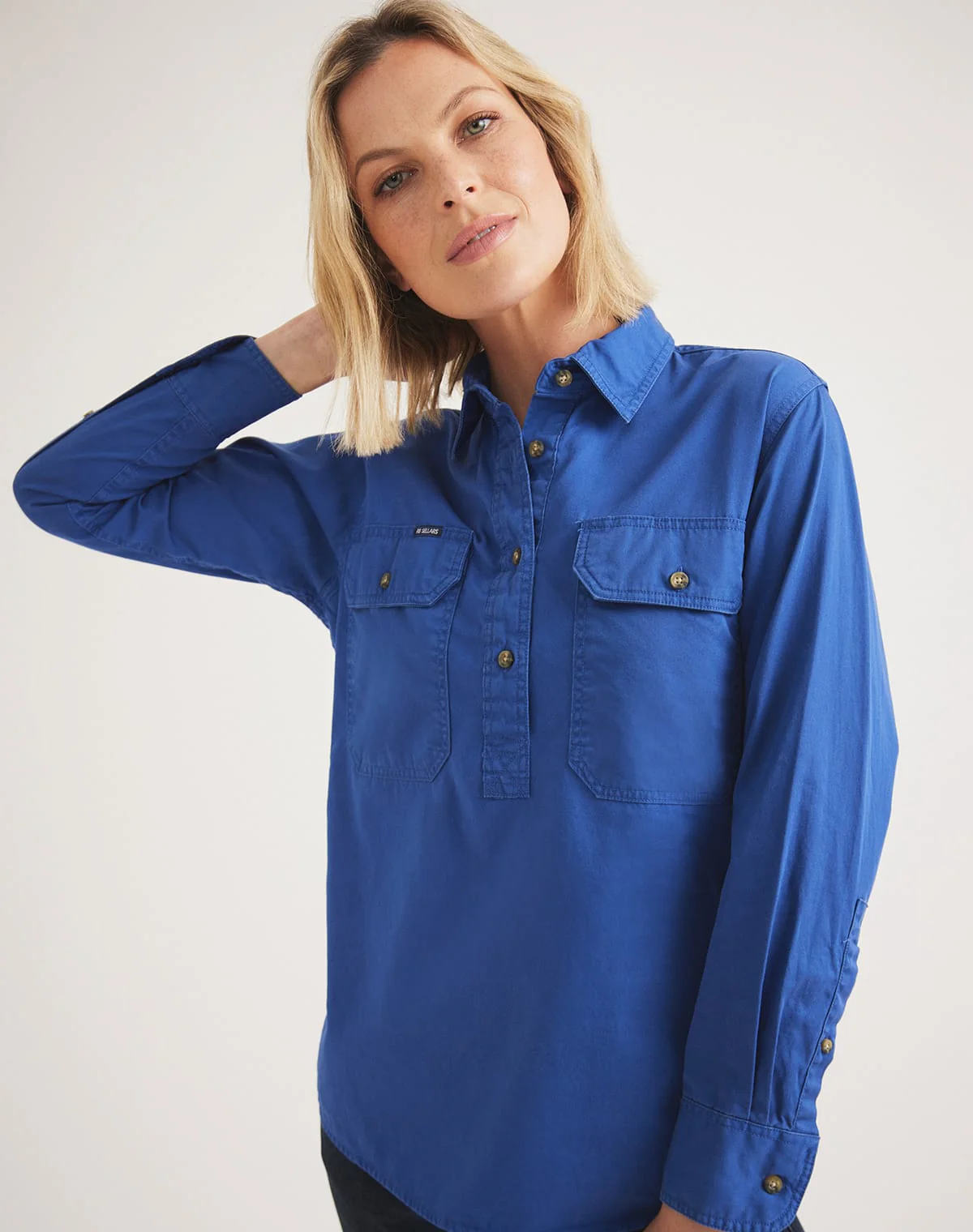 Sandy Workshirt - Half Button Long Sleeve Light Weight