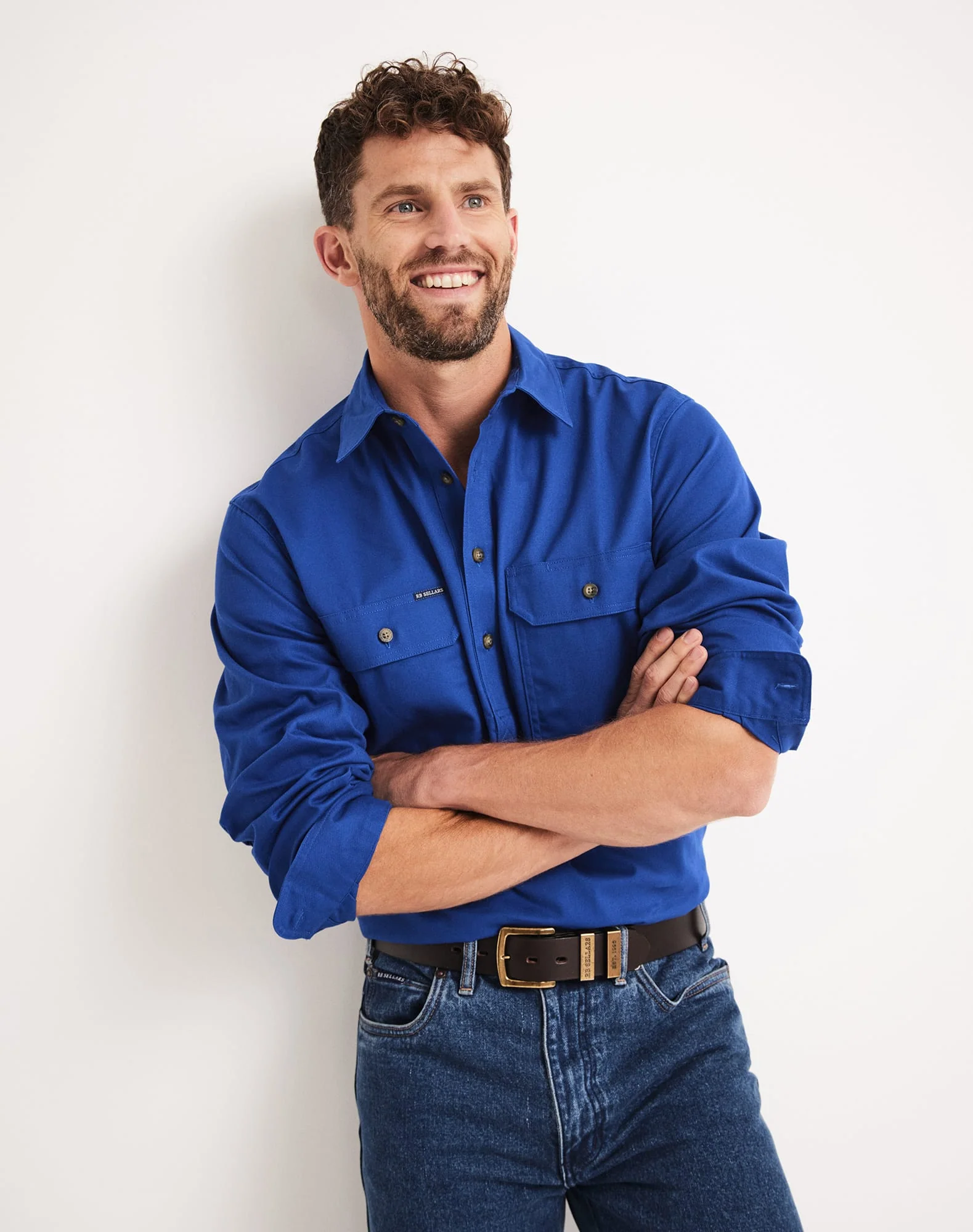 Burton Workshirt - Half Button Long Sleeve Mid Weight - Australian Cotton