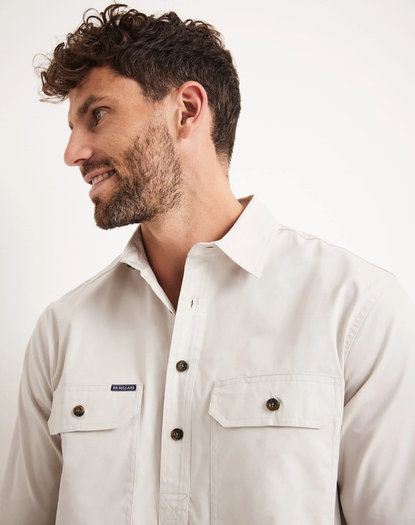 Burton Workshirt - Half Button Short Sleeve Light Weight - Australian Cotton