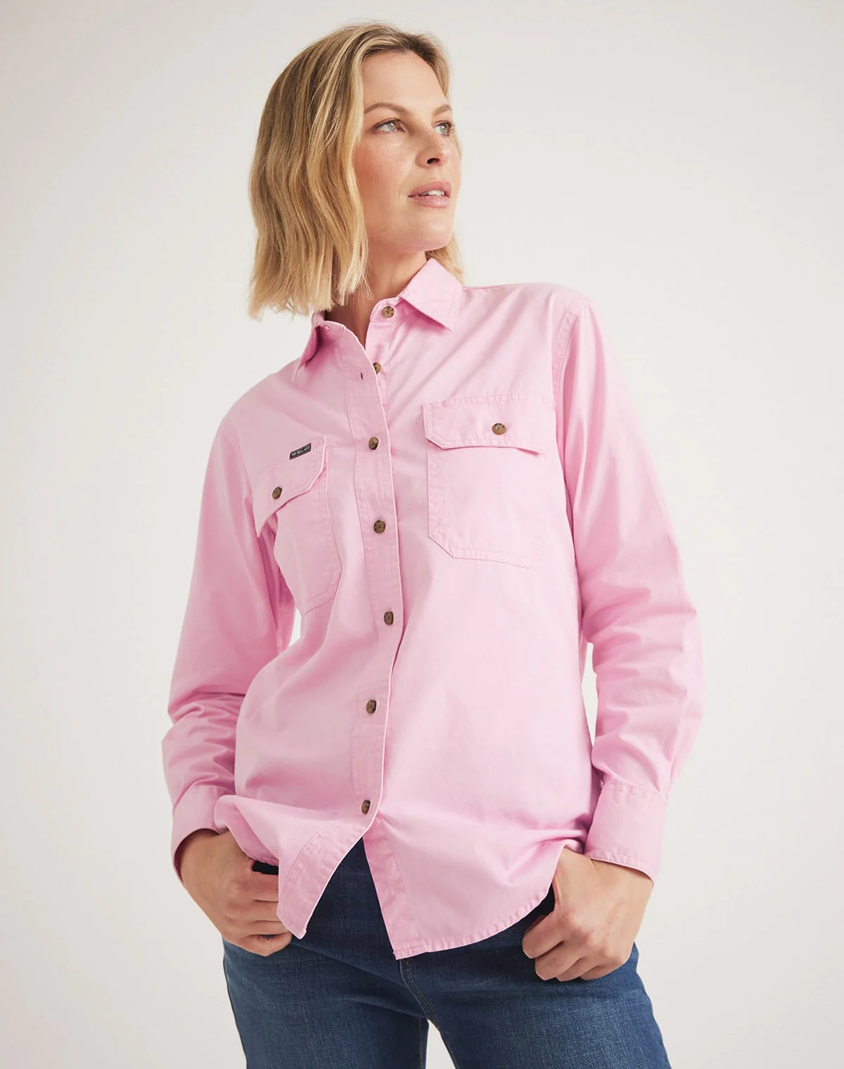 Sandy Workshirt - Full Button Long Sleeve Light Weight