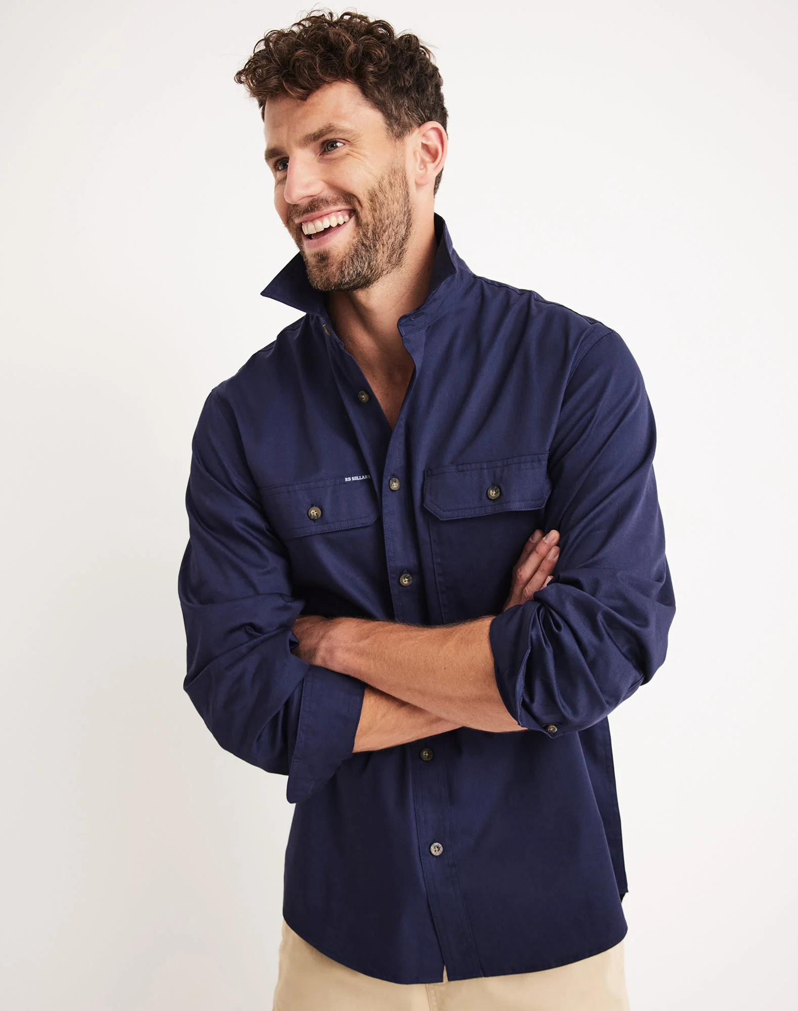 Burton Workshirt - Full Button Long Sleeve Mid Weight - Australian Cotton