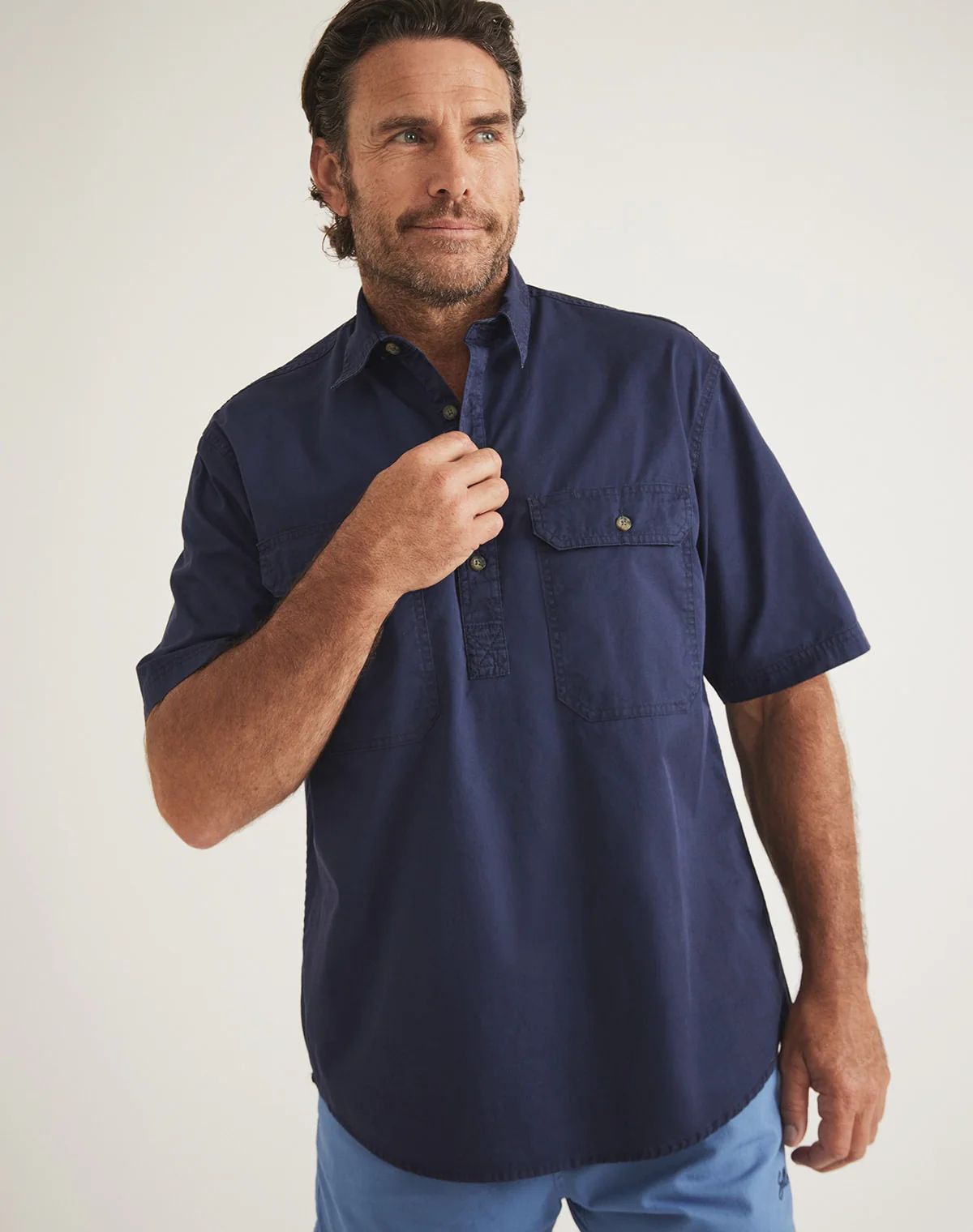 Burton Workshirt - Half Button Short Sleeve Light Weight