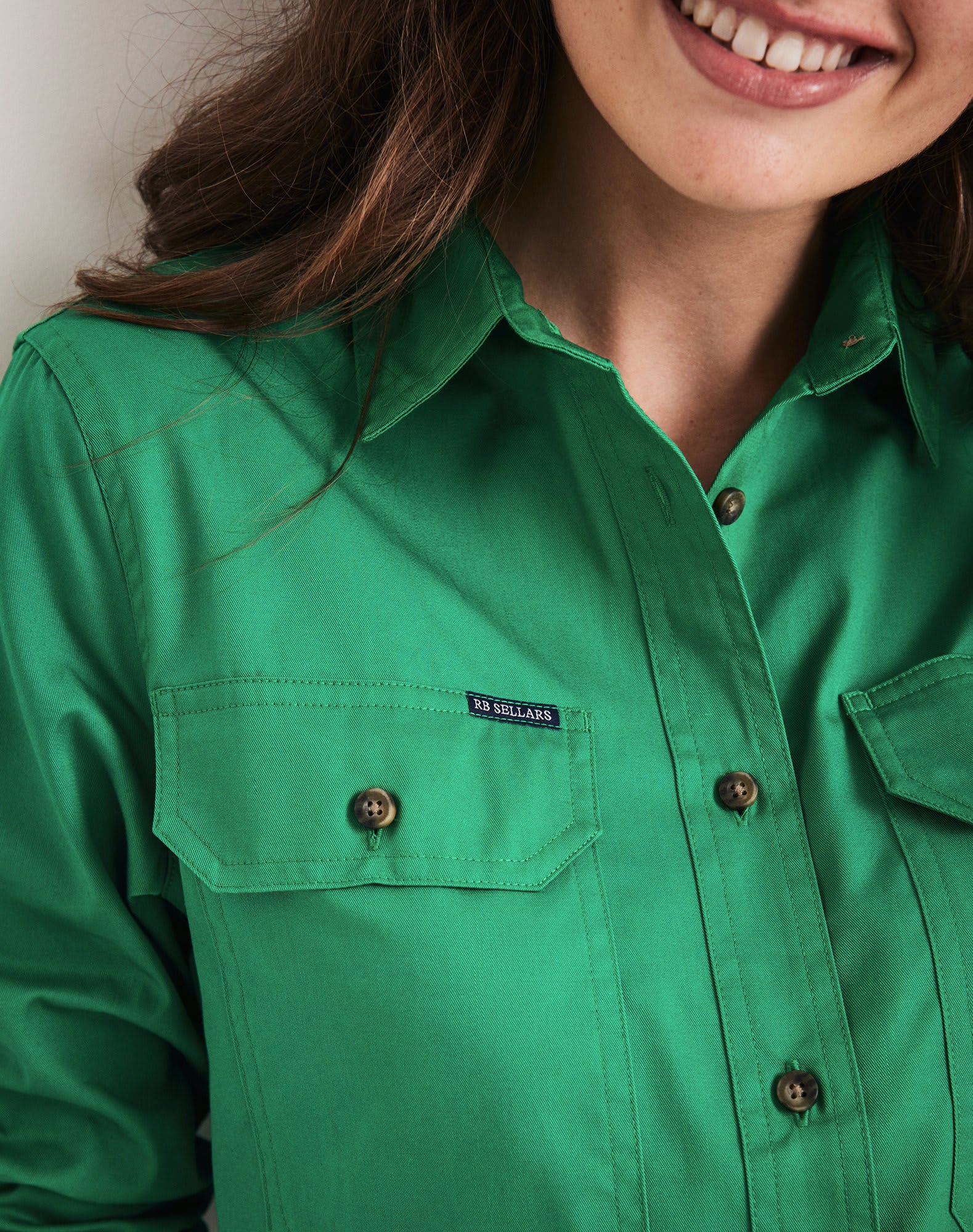 Sandy Workshirt - Full Button Long Sleeve Light Weight - Australian Cotton