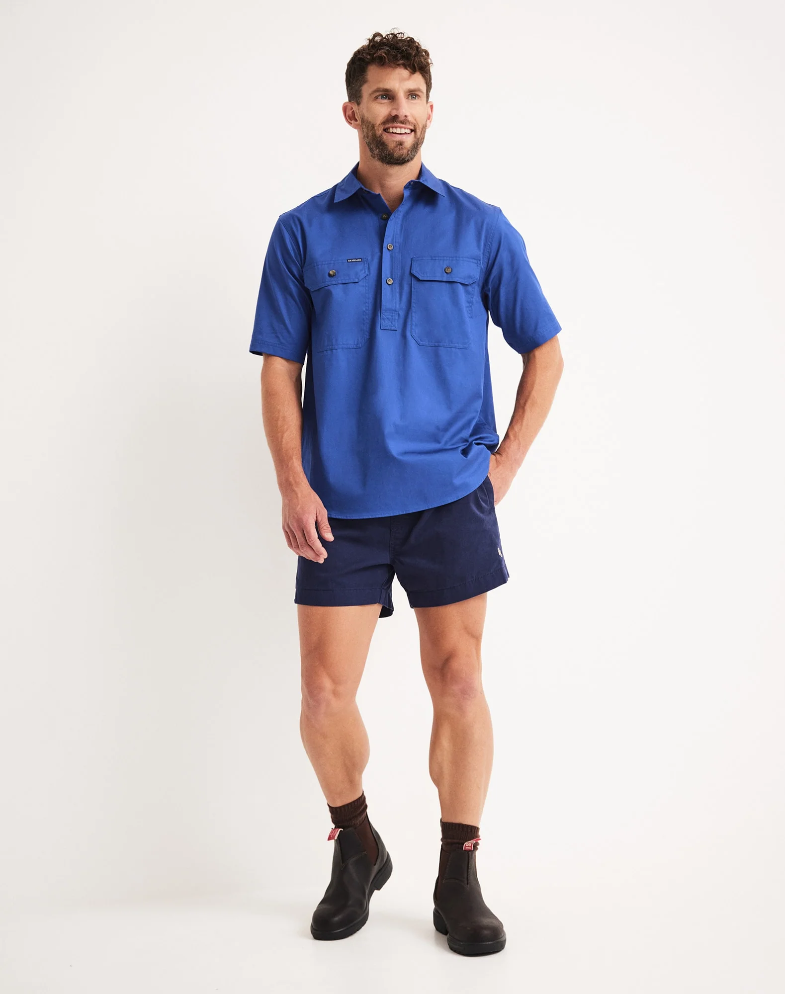 Burton Workshirt - Half Button Short Sleeve Light Weight - Australian Cotton