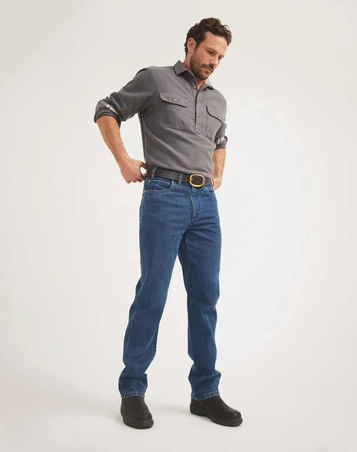 Station Work Jean - High Rise Straight Leg 34 Inleg - Ltd