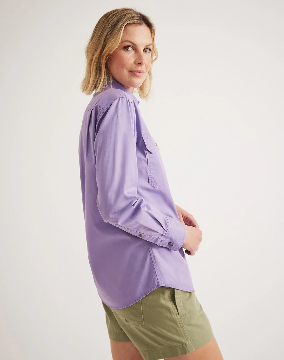 Sandy Workshirt - Half Button Long Sleeve Light Weight