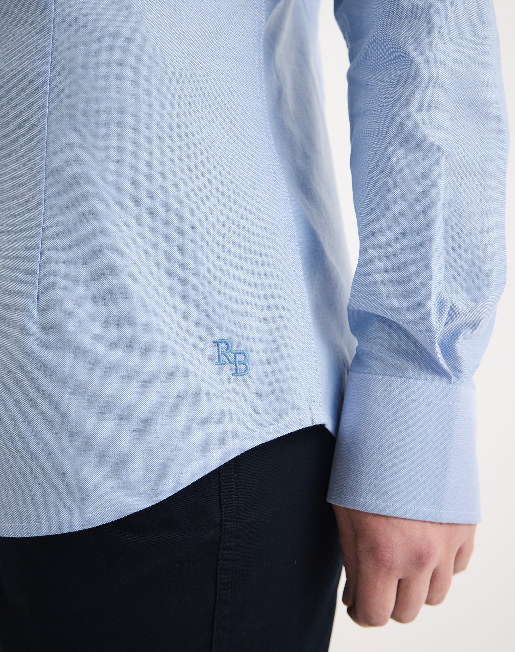 Pearl Long Sleeve Shirt Blue Oxford