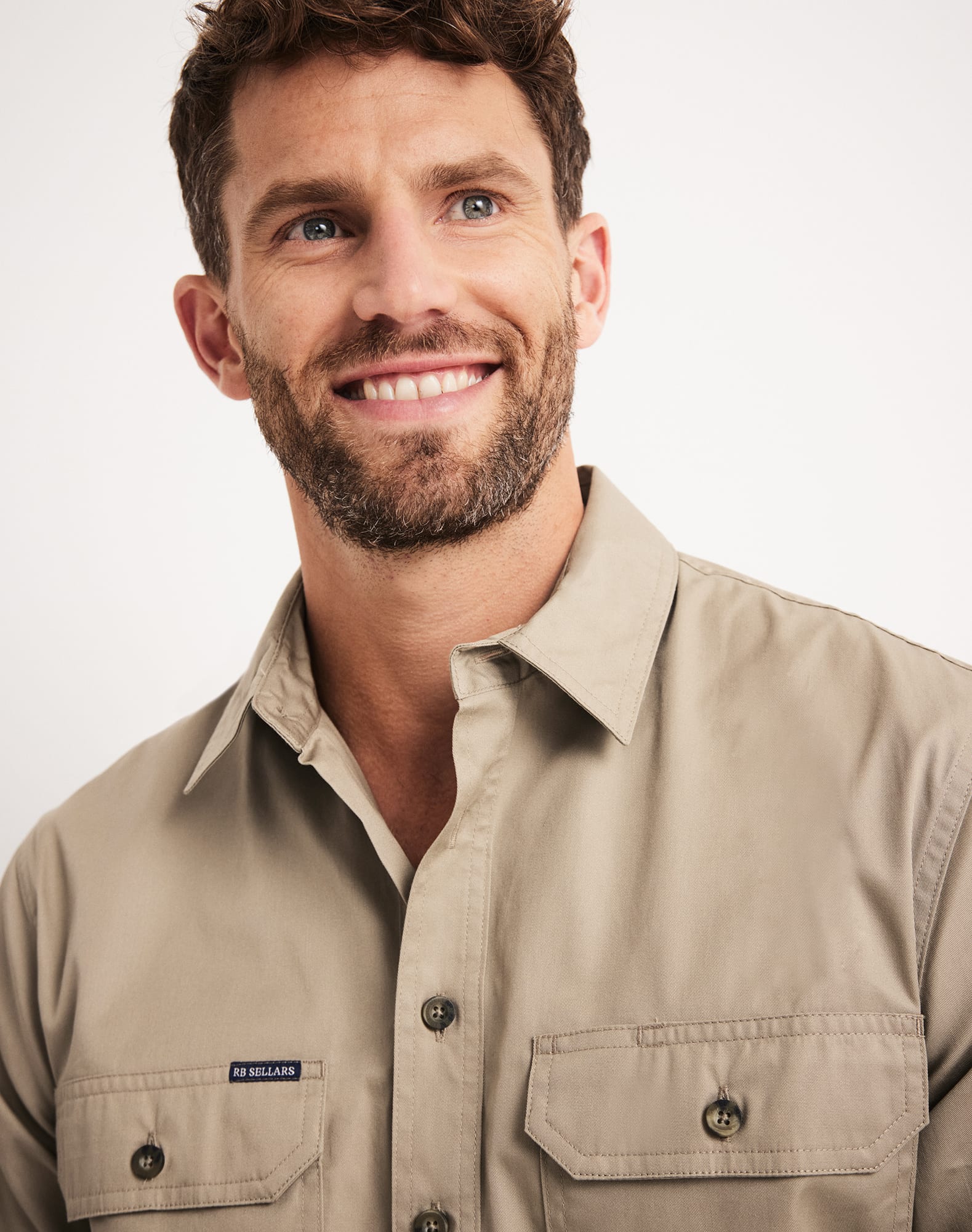 Burton Workshirt - Half Button Long Sleeve Light Weight - Australian Cotton