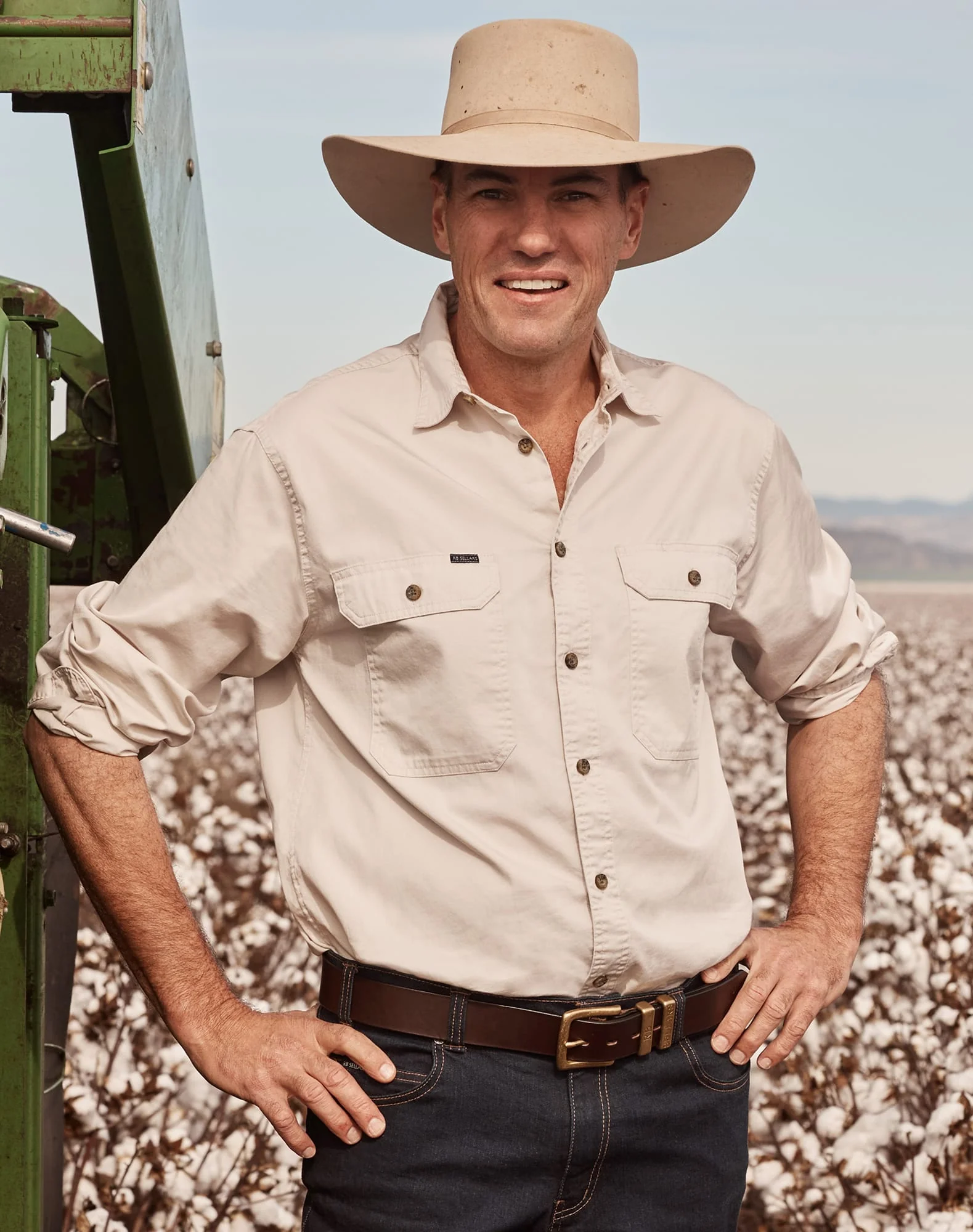 Burton Workshirt - Full Button Long Sleeve Light Weight - Australian Cotton