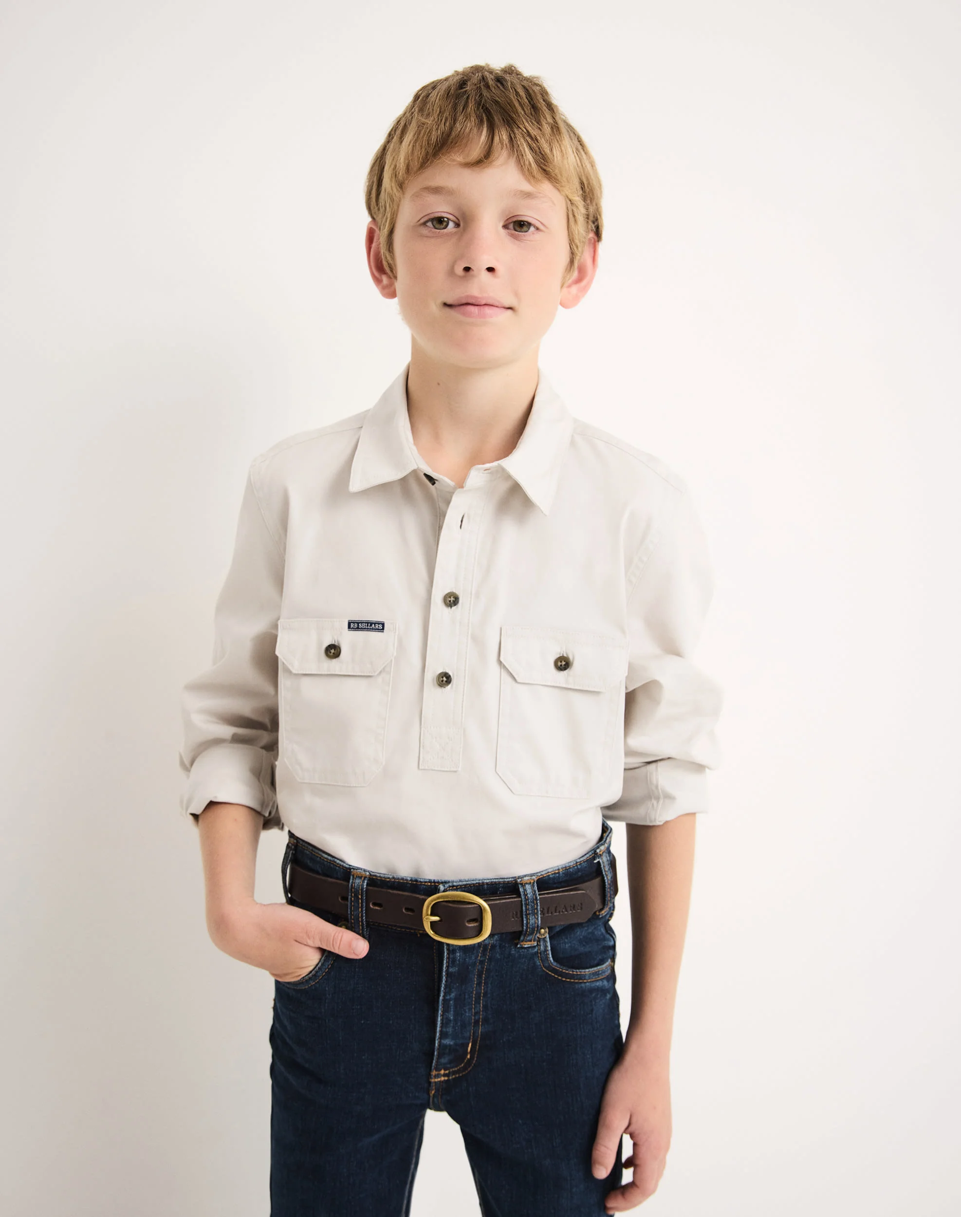 Burton Junior Workshirt - Light Weight - Australian Cotton