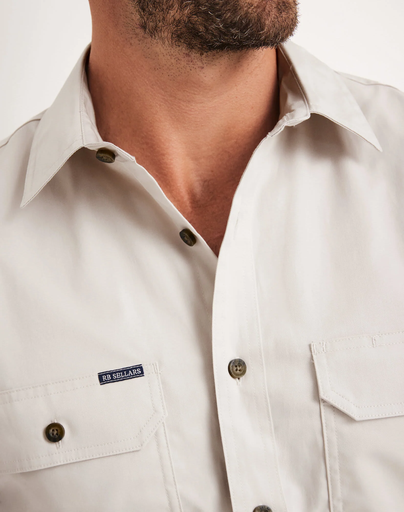 Burton Workshirt - Full Button Long Sleeve Mid Weight - Australian Cotton