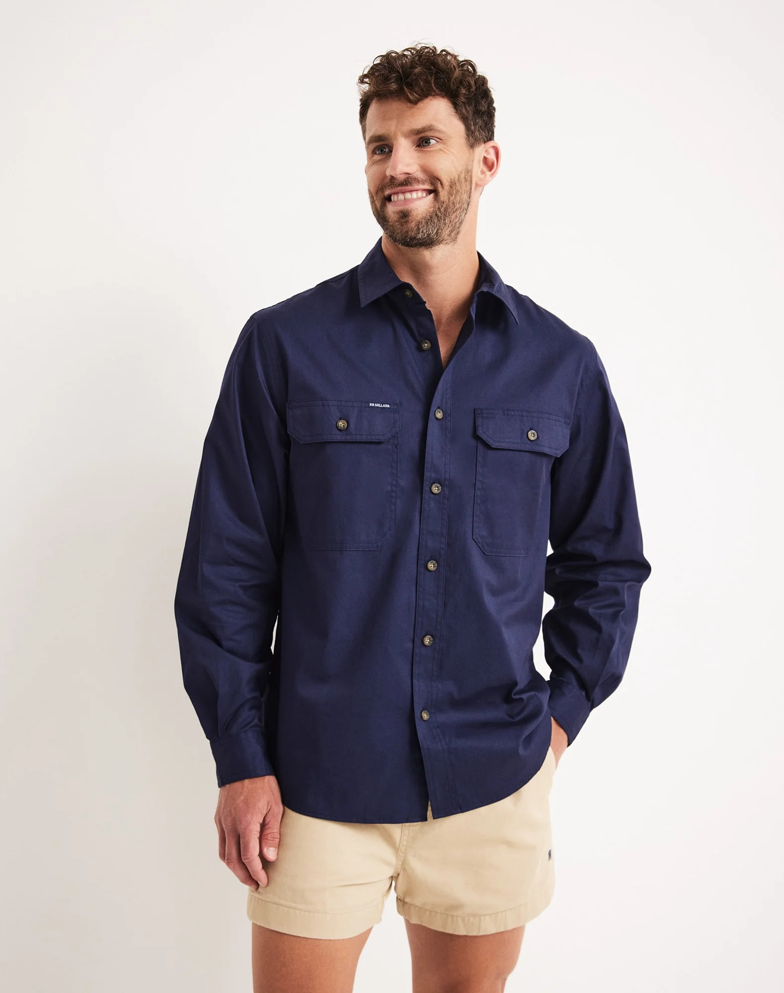 Burton Workshirt - Full Button Long Sleeve Light Weight - Australian Cotton